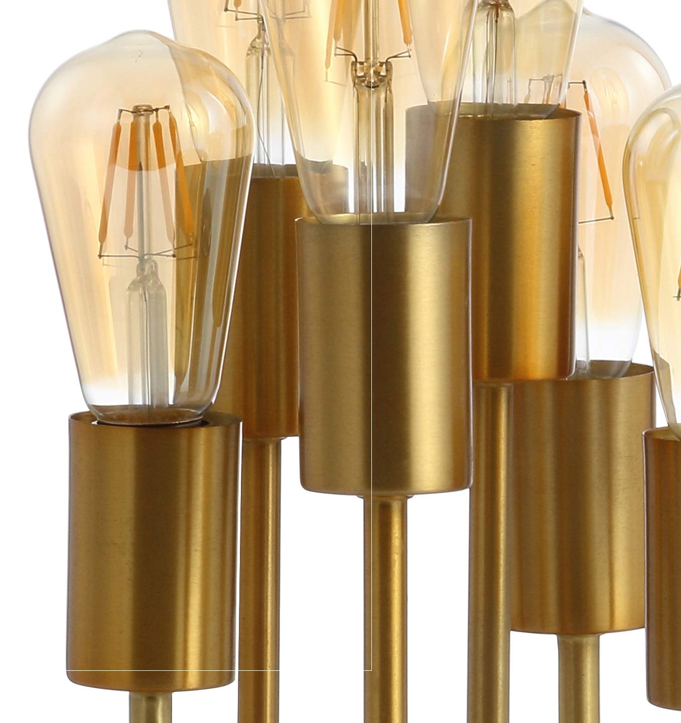 Jonathan Y Jyl1060A Pleiades 13.5" Modern Metal/Resin Led Accent Edison Table Lamp Glam Modern Bedside Desk Nightstand Desk Lamp For Bedroom Living Room Office College, Brass Gold/White