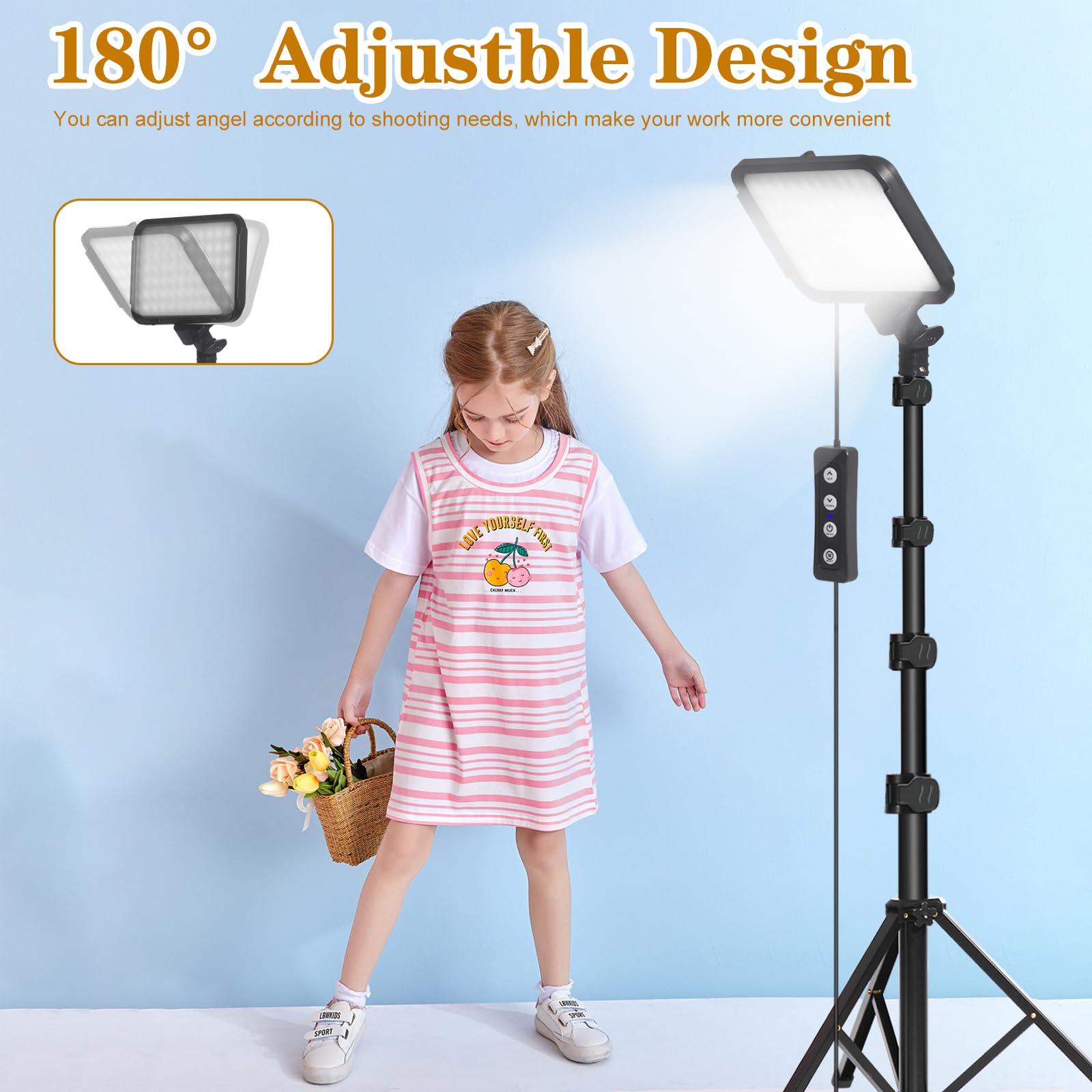 Stynice Led Video Light With Adjustable Tripod Stand Usb