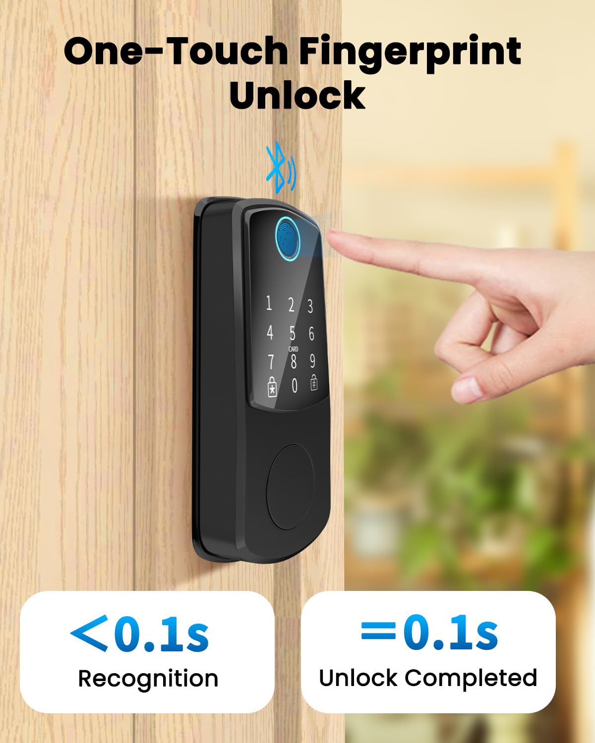 Bextgoo Smart Locks For Front Door, Keyless Entry Fingerprint Door Lock, Electronic Keypad Deadbolt With App Control Deadbolt, Passcode For Home Security
