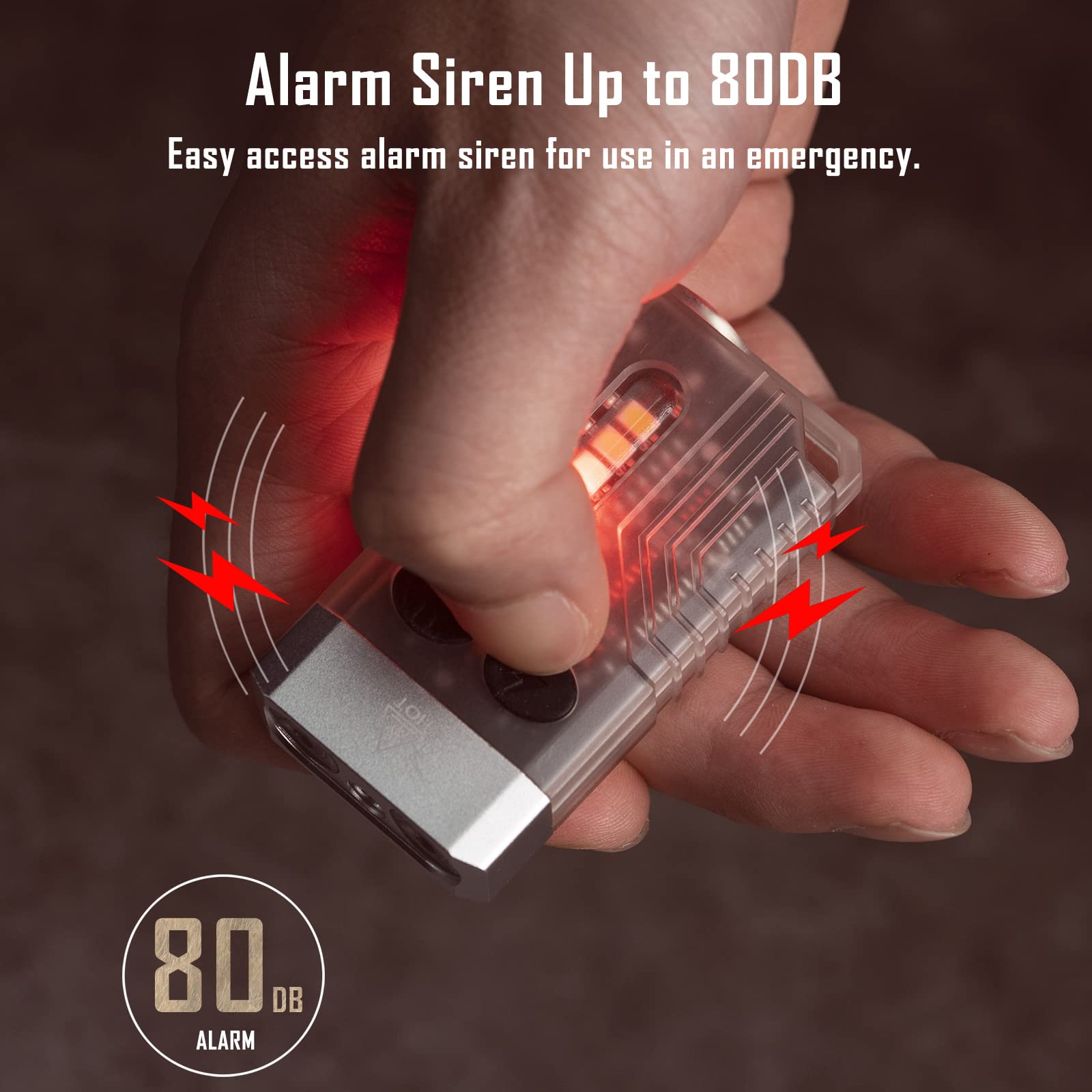 Sayram Edc Keychain Flashlight, Mini Led Flashlights With Uv Light, Rechargeable Pocket Keychain Light, Ip65 Waterproof Small Flashlight For Camping, Outdoor, Emergency (White)