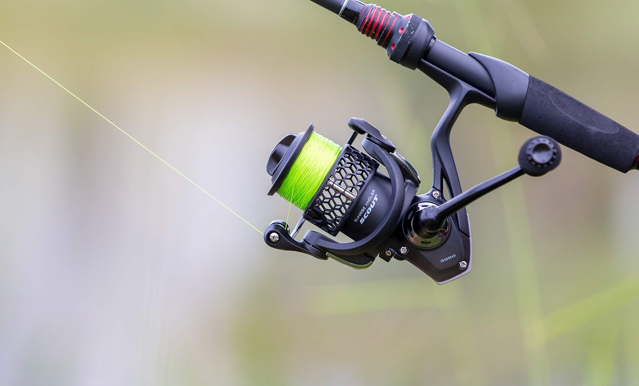 Sa Sunrise Angler Sunrise Angler Scout 3000 Freshwater Spinning Reel  Lightweight 8.6 Oz Carbon Fiber Body  Triple Disc 24+ Lbs Max Drag  10+1 Stainless Steel Bb  5.2:1 Gear Ratio  Eva Grip