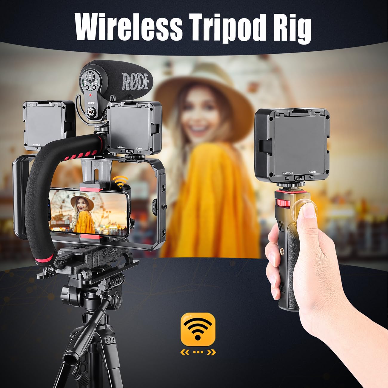 Zeadio Smartphone Camera Stabilizer, Portable Handle Grip Handheld Video Rig, Fits For All Camcorder, Camera, Action Camera, Dslr And All Iphone And Android Smartphones
