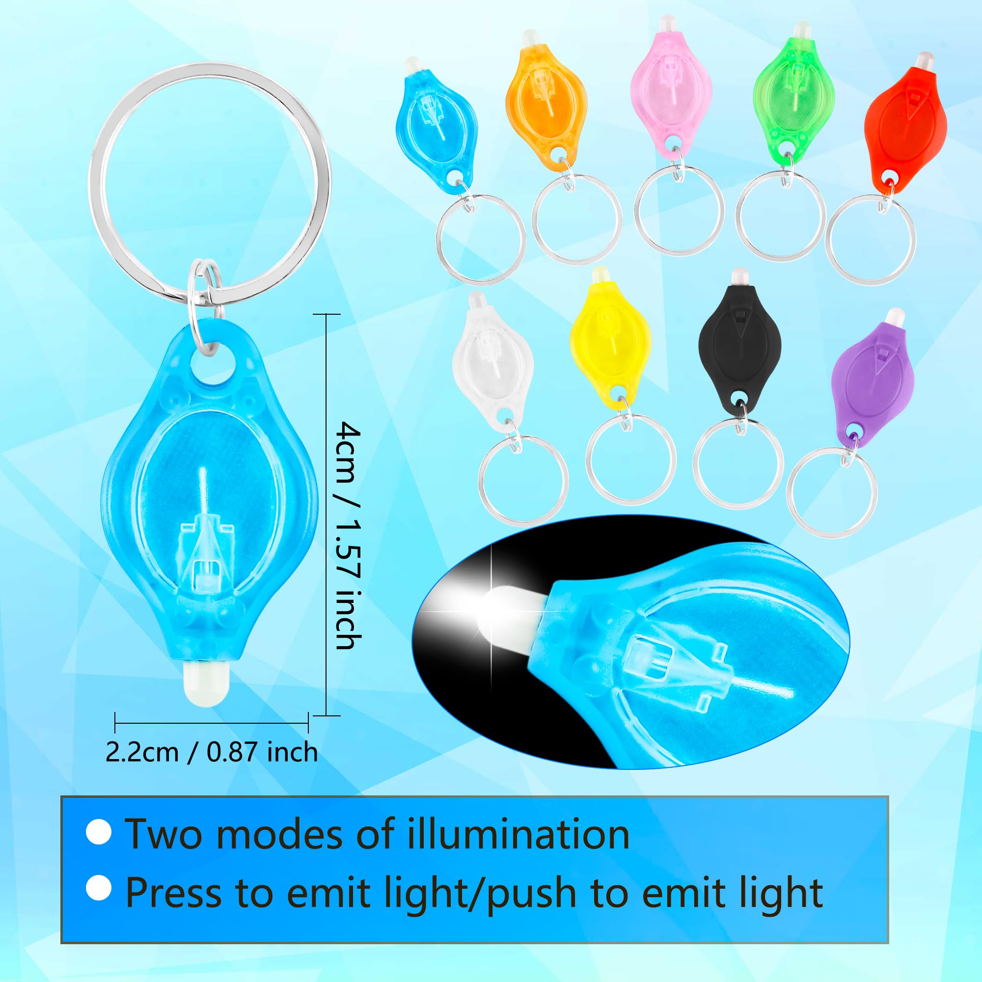 Haconba 36 Pack Mini Led Flashlight Keychain Portable Colorful Small Flashlight Keychain Ultra Bright Torch Key Ring For Outdoor And Indoor Night Activities And Emergency Lighting