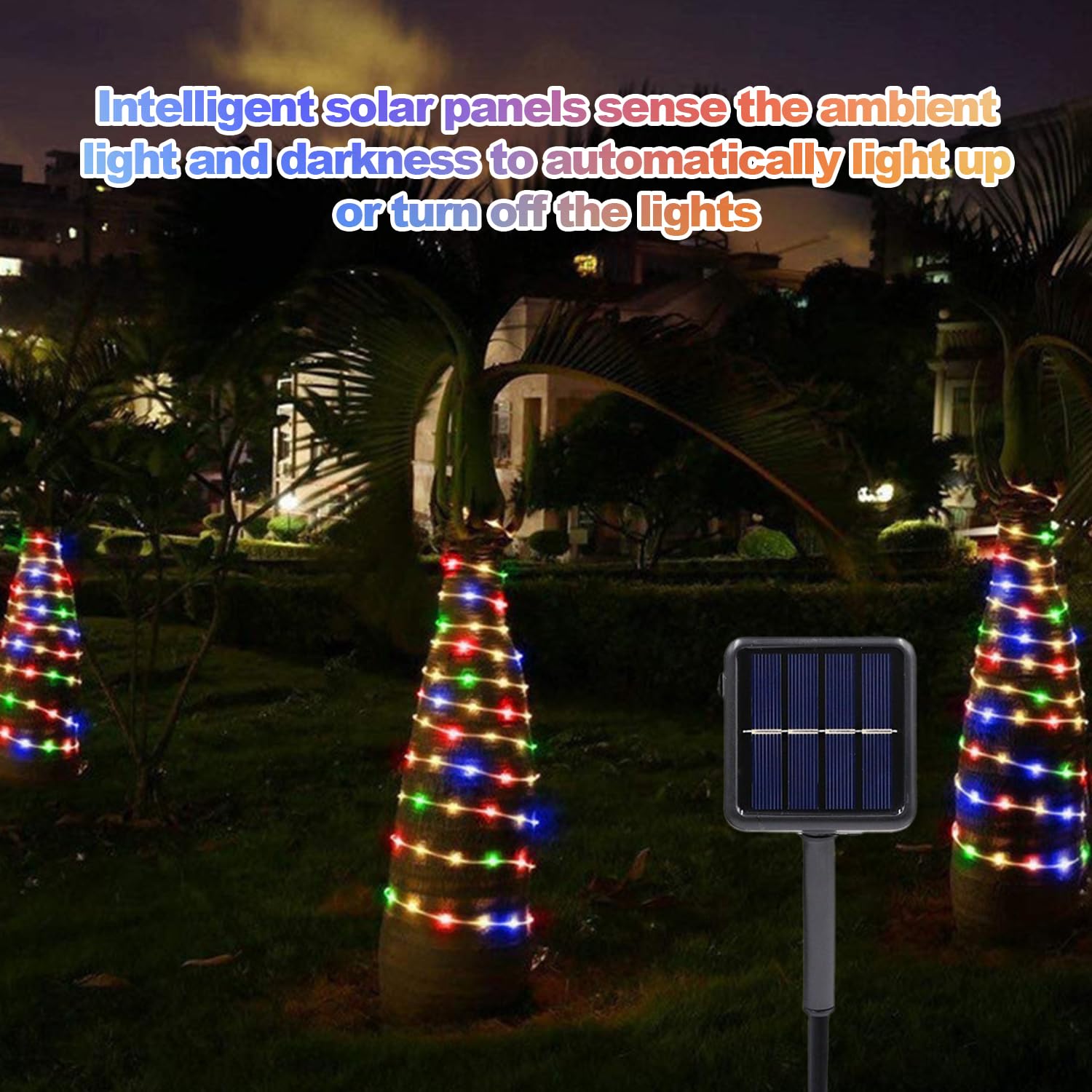 Jiafagxu Colorful Solar Rope Lights For Outside Ip65 Waterproof, 72Ft 200Led Rope Lights Outdoor 8 Modes Rope Led Lights Outdoor String Light For Party Patio Gazebo Tree Festivals Decoration, Multicolor