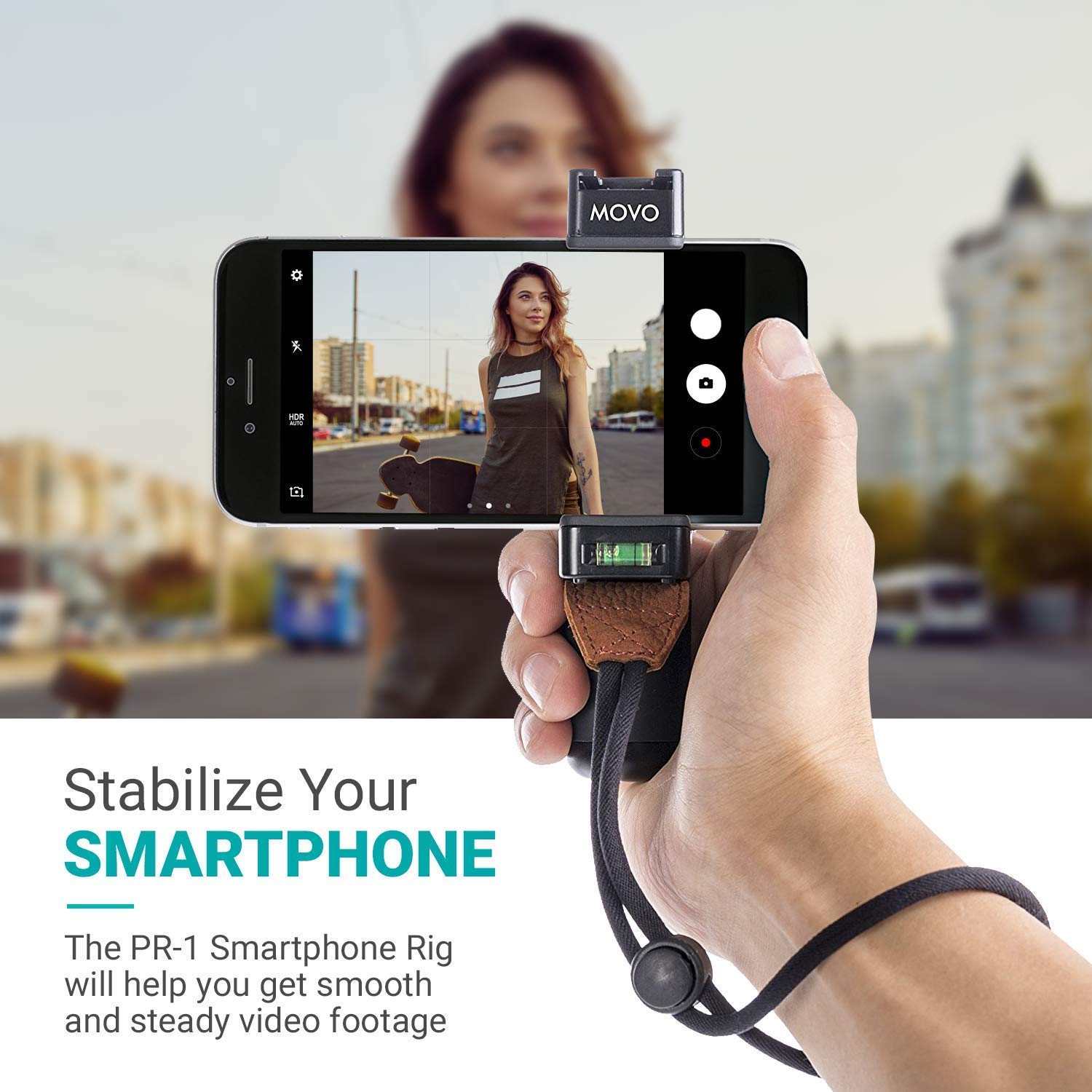 Movo Smartphone Vlogging Kit For Iphone With Shot Microphone, Grip Handle, Wrist Strap For Iphone And Android Smartphones For Tik Tok, Vlog, Youtube Starter Kit And Content Creator Kit