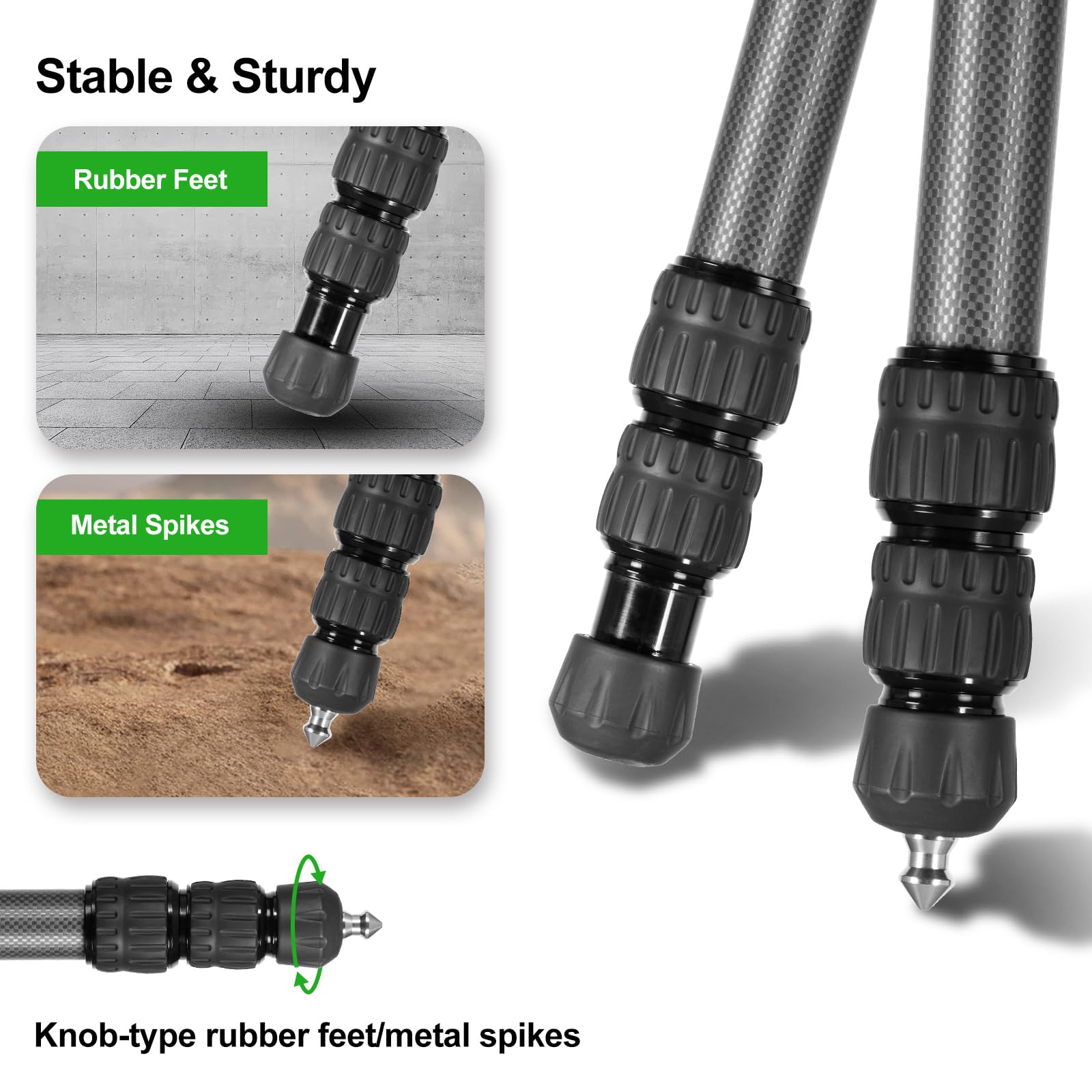 Fanaue Carbon Fiber Tripod Ht-2830-30 For Hunting -Ultra-Durable, Lightweight With Arca Swiss Quick-Release Mount, For Wildlife Photography &Outdoor Adventures, Professional Gradehunting Gear