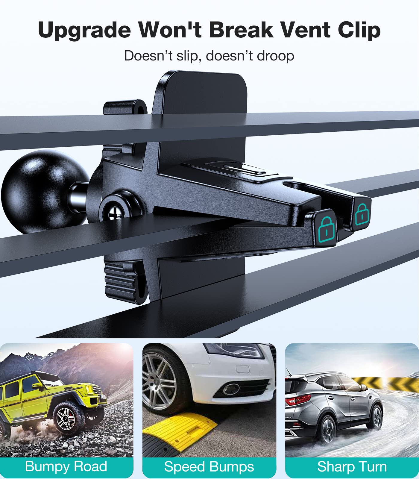 Vicseed [No.1 Powerful Suction] [Rally Racing-Grade Stability] Phone Holders For Your Car   Car Phone Holder Mount Truck Stand For Dashboard Windshield Vent For Iphone Samsung All Phones
