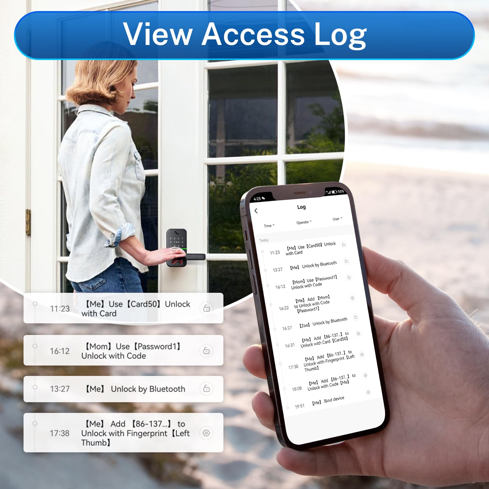 Kucacci Tuya Wifi Gateway For Z1 Z2 Q1 Smart Lock: Compatible With Smart Life, Tuya App To Remotely Control Smart Door Lock, Compatible With Alexa, Google Assistant To Voice Control(Support Wifi 2.4G)