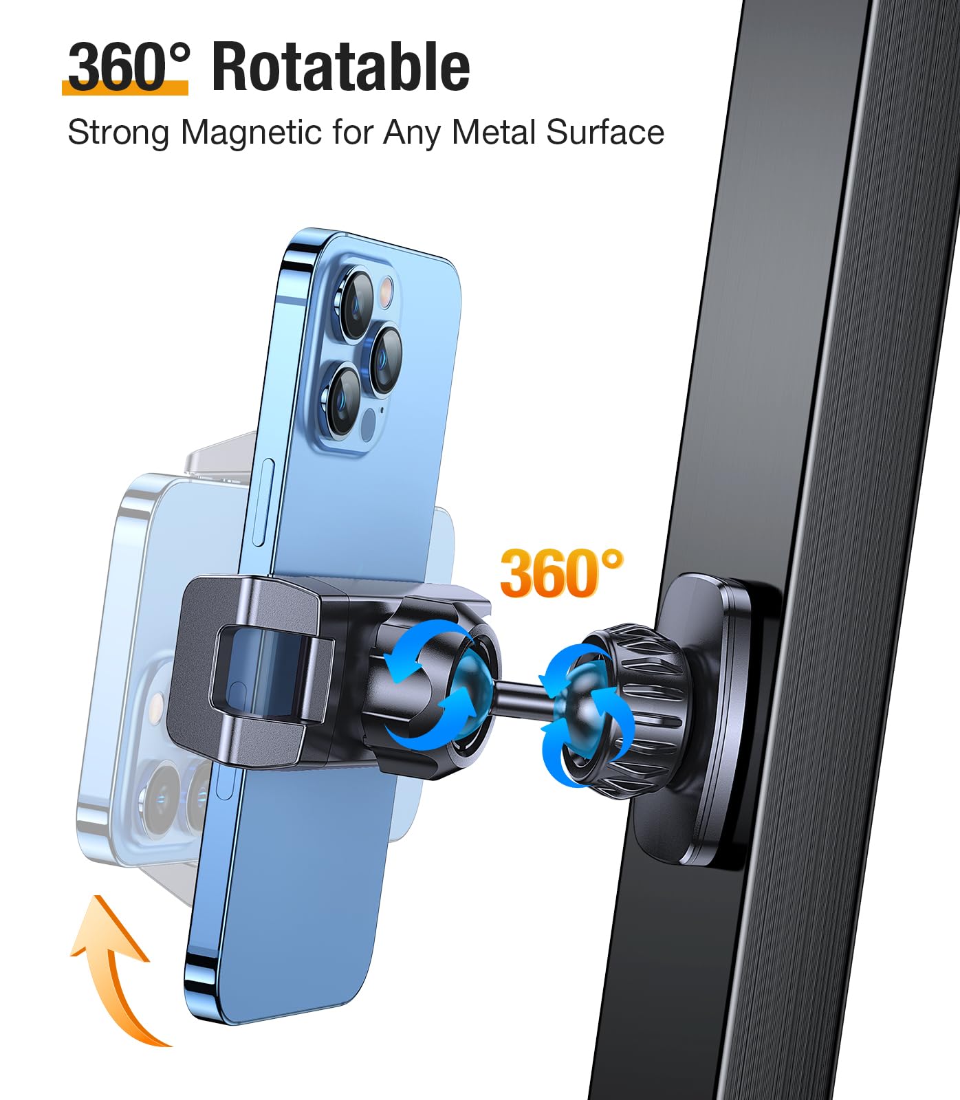 Coolpow Magnetic Phone Holder For Gym【Strong Magnets】 Gym Magnetic Phone Holder Attach To Metal Surface, Cell Phone Automobile Cradles Gym Accessories For Men Women Essentials For All Smartphones 4.7-7"