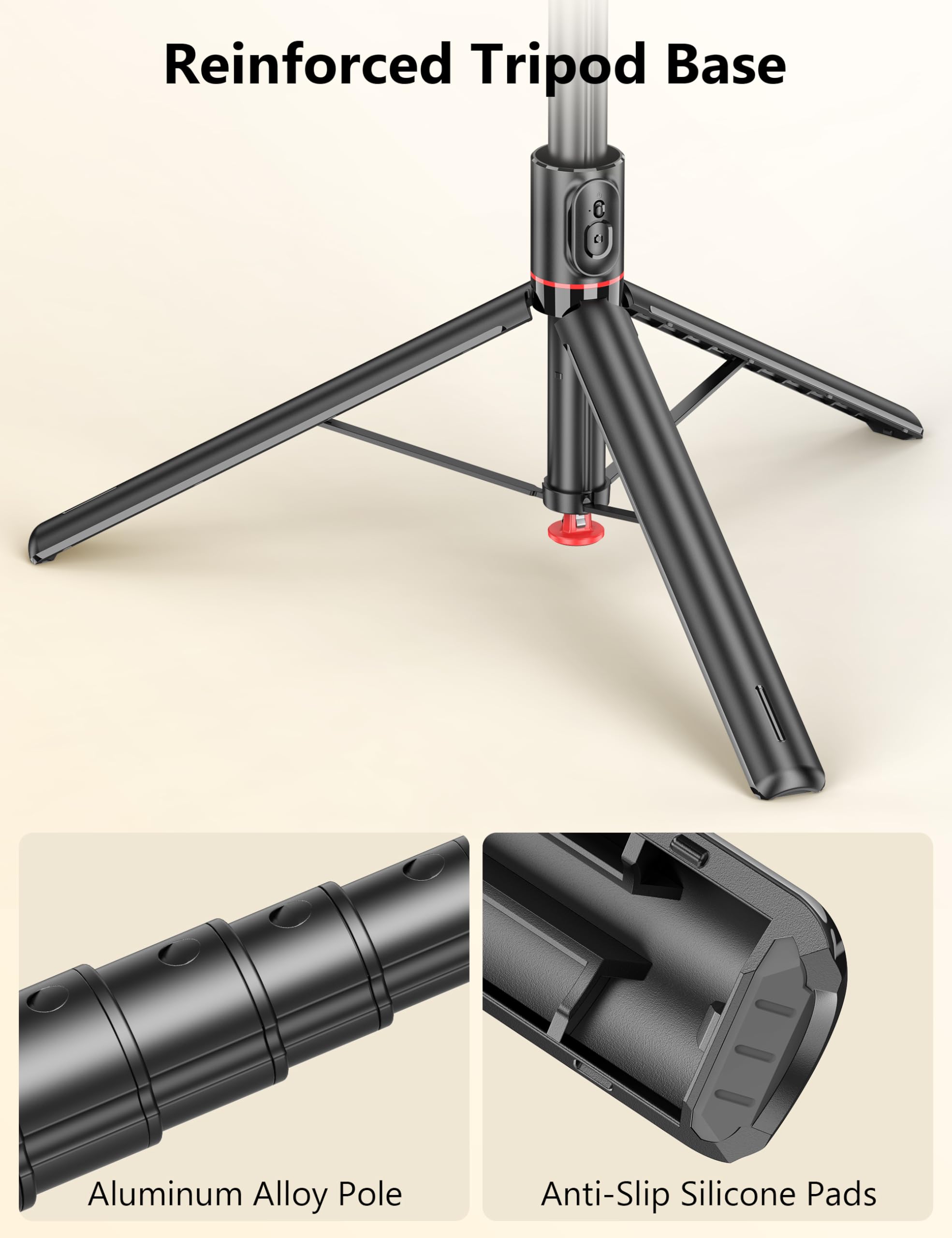 Selfieshow 68" Automatic Tripod, Auto-Open Phone Tripod Stand With Magnetic Remote, All-In-1 Extendable Selfie Stick Travel Tripods For Cell Phone 360° Rotate Stable Iphone Selfie Stick For Video Recording