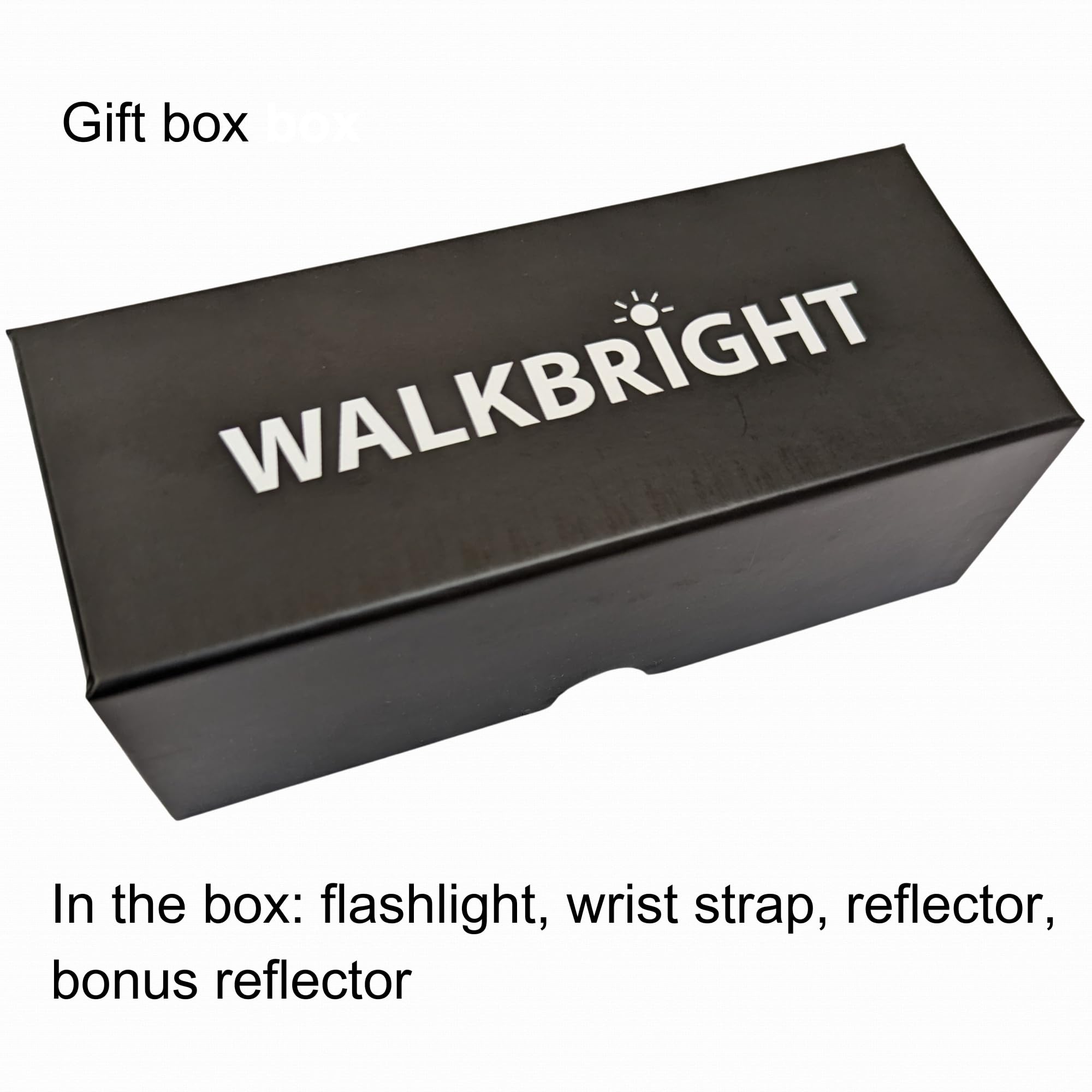 Walkbright The Ideal Flashlight For Walking At Night  Very Bright  Reflector & Reflective Wrist Strap  Waterproof  Adjustable Zoom  Beautiful  Box