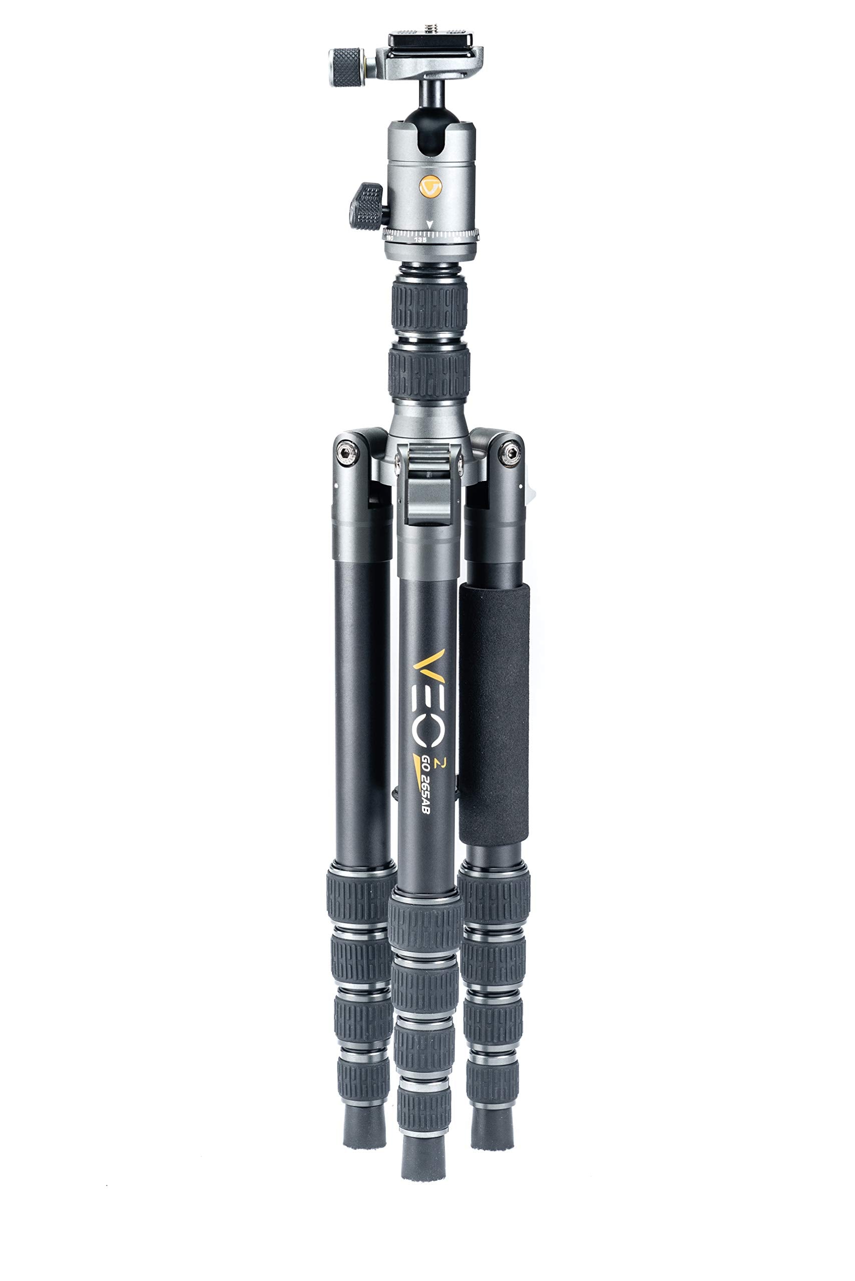 Vanguard Veo2Go265Ab Aluminum Travel Tripod With Ball Head For Sony, Nikon, Canon, Fujifilm Mirrorless, Compact System Camera (Csc), Dslr