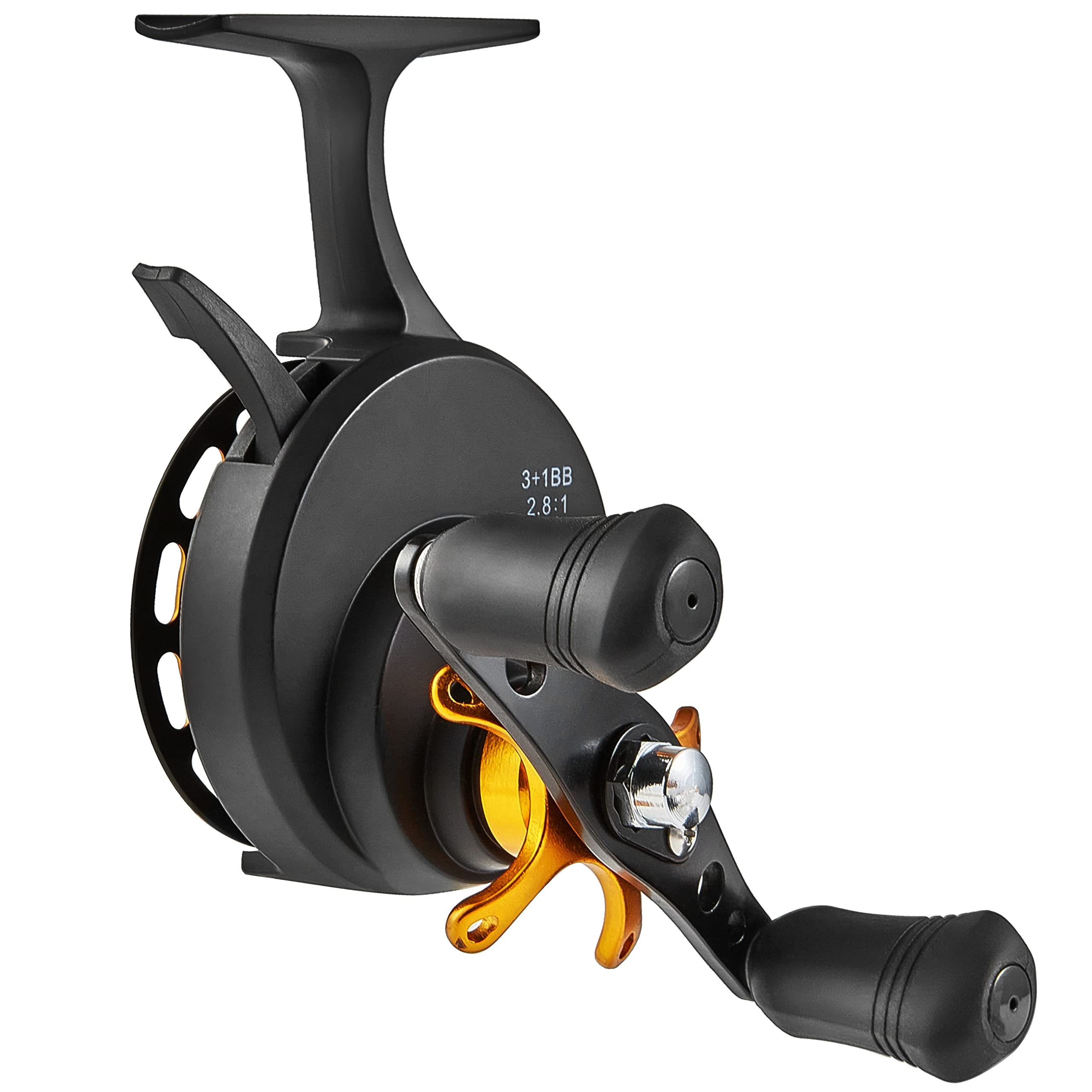 Bigchub Inline Ice Fishing Reel, Cnc Machined Aluminum Spool, 3+1 Ball Bearings, 2.8:1 Gear Ratio, Ultra Smooth, Adjustable Star Drag, spool, Magnetic Drop System