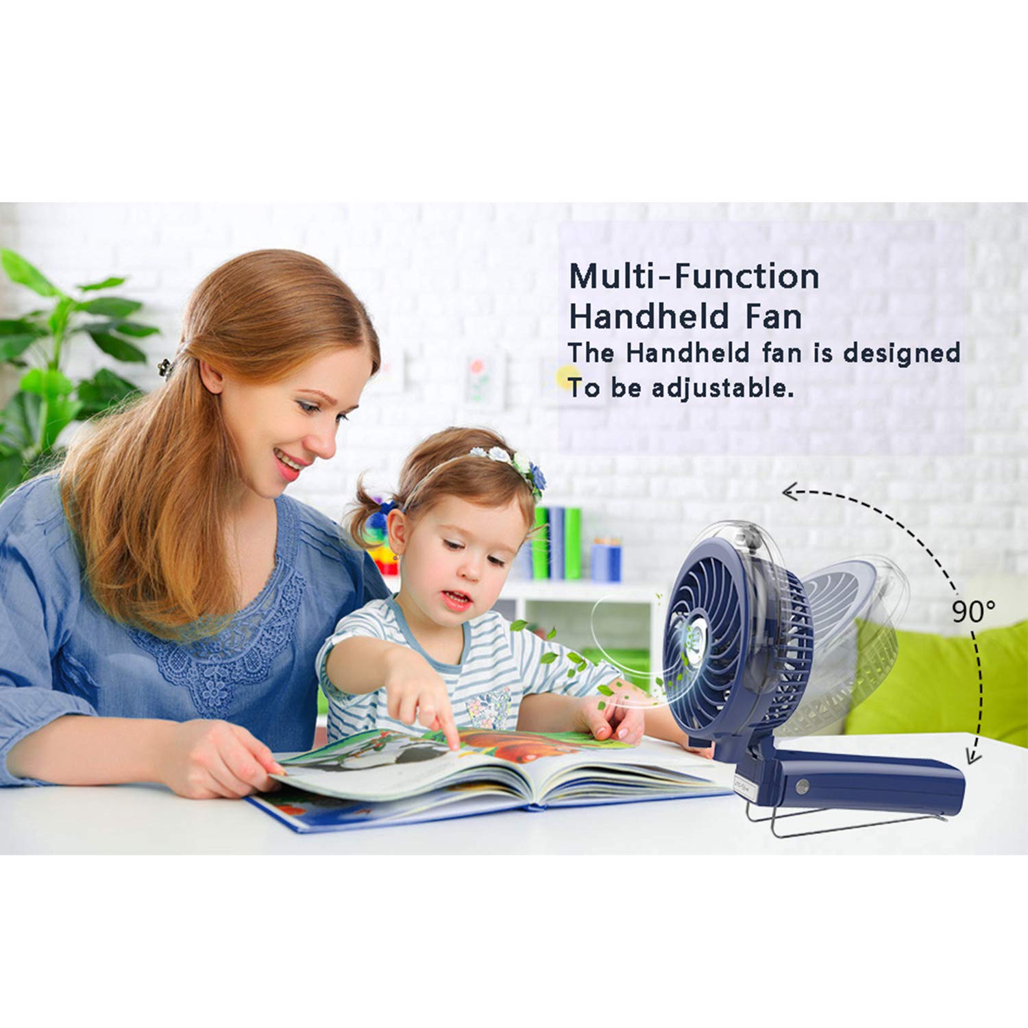 Handfan Portable Handheld Misting Fan, Rechargeable Personal Mister Fan, Battery Operated