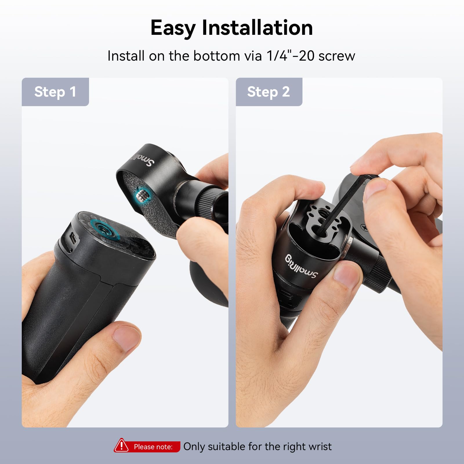 Smallrig Adjustable Sling Handgrip Gimbal Sling Handle W/Shoulder Strap + Wrist Support For Dji Rs 4/Rs 4 Pro/Rs 3/Rs 3 Pro/Rs 2
