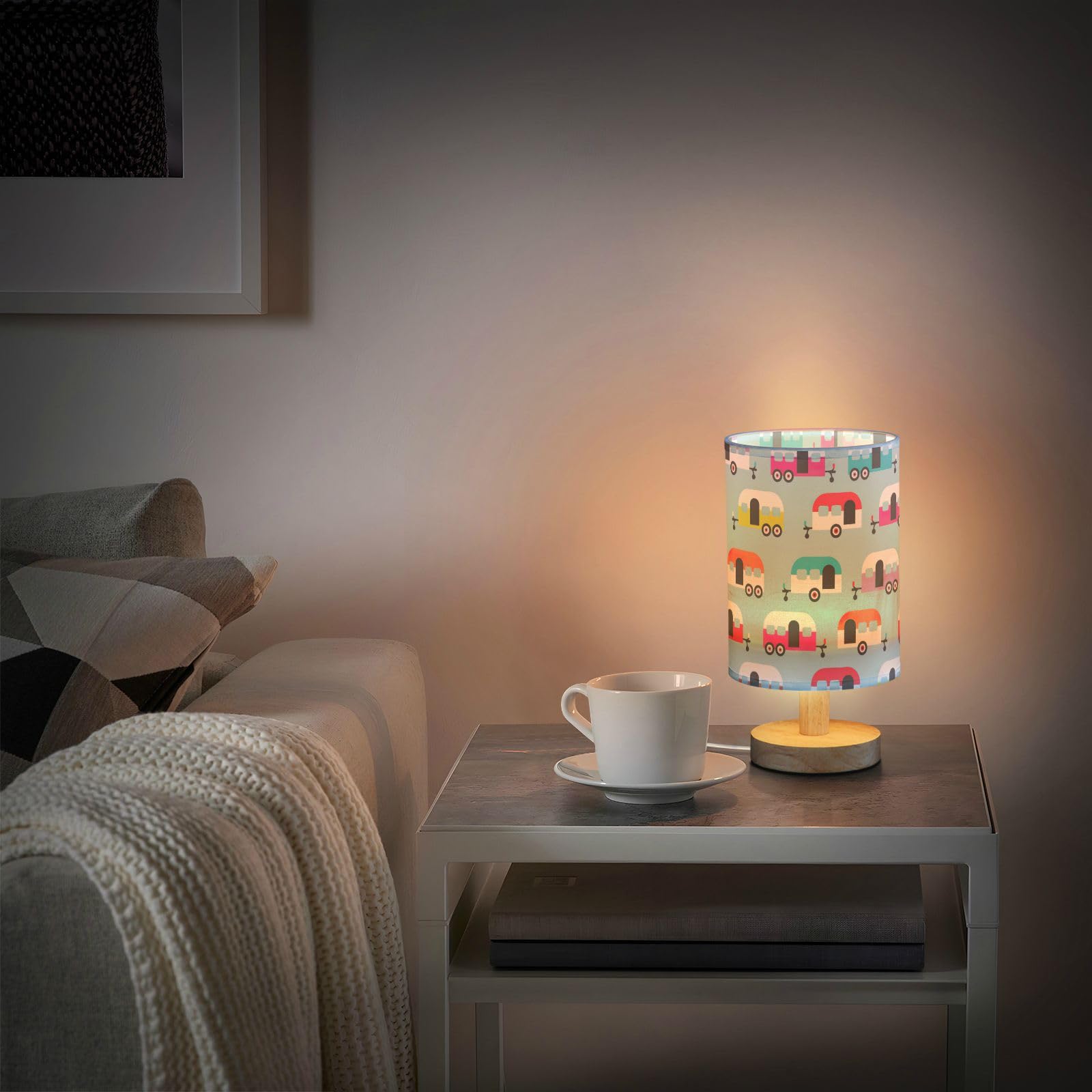 Frodotgv Led Table Lamp Night Stand Lamp For Small Spaces Colorful Camper Caravan Retro Night Lights For Boys Classroom
