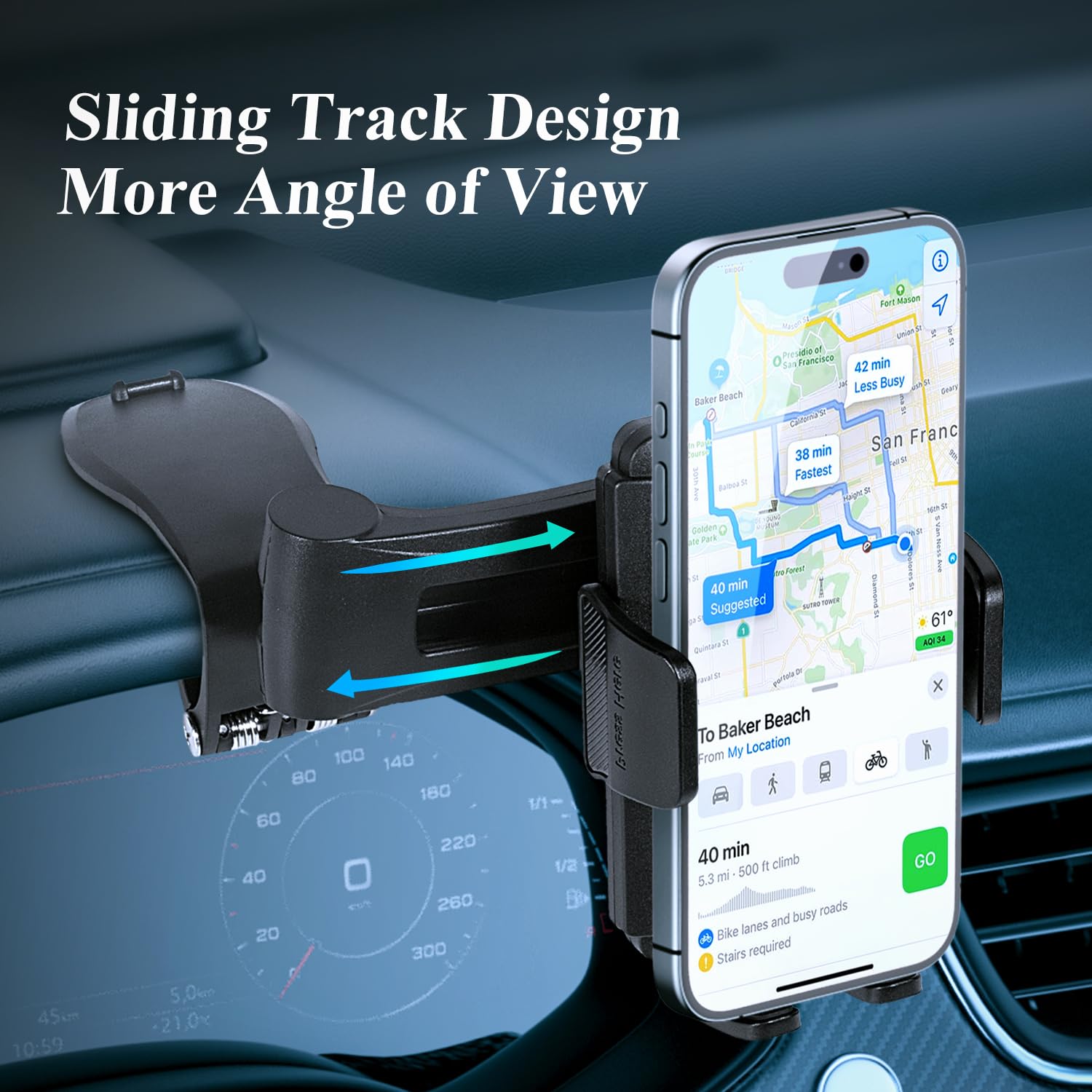 Yamhoy Car Phone Holder Mount Dashboard And Air Vent Cell Phone Car Mount 360 Degree Rotation Multifunctional Design Hands  Fit For All Smartphones