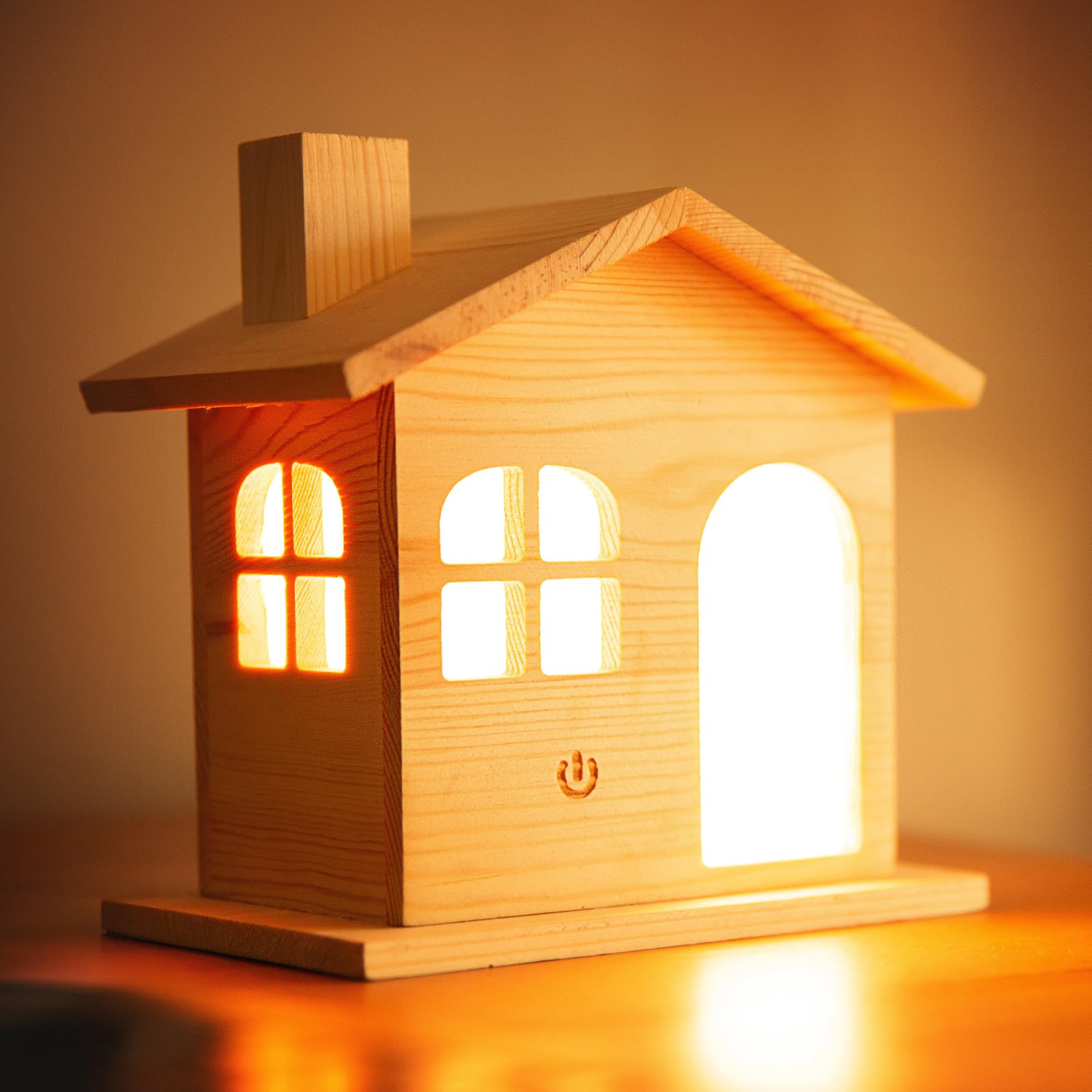 Mama Gaia Eco-Friendly Baby Night Light - Rechargeable & Portable Wooden Lamp, Usb Charging, Cute & Dimmable, Warm Amber Glow, Sleep-Friendly Touch Nursery Light For Kids & Minimalist Baby Room Decor