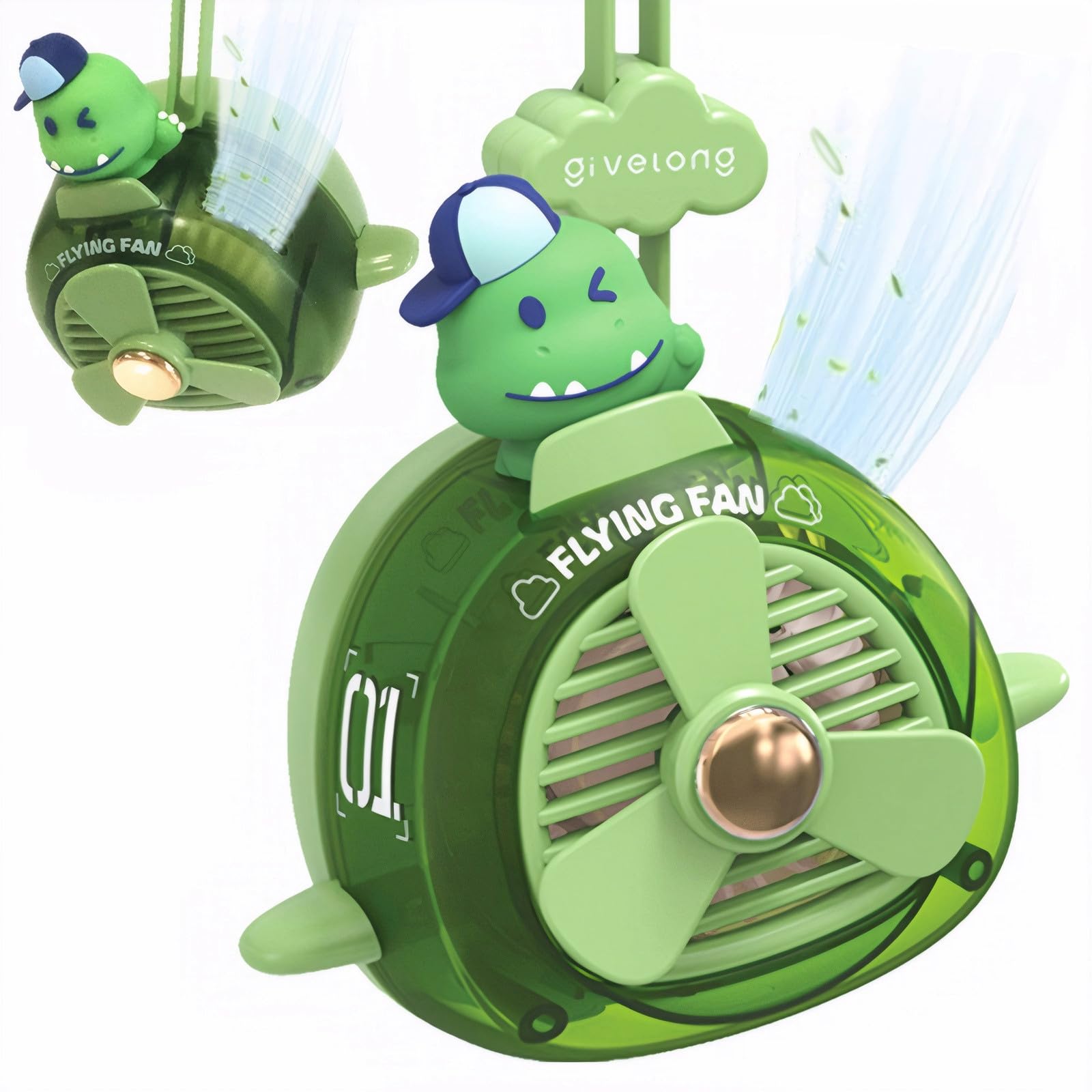 Kids Portable Neck Fan Cute,Handheld Mini Fan,Usb Rechargeable Personal Fan With Lanyard,Lightweight - Koospark