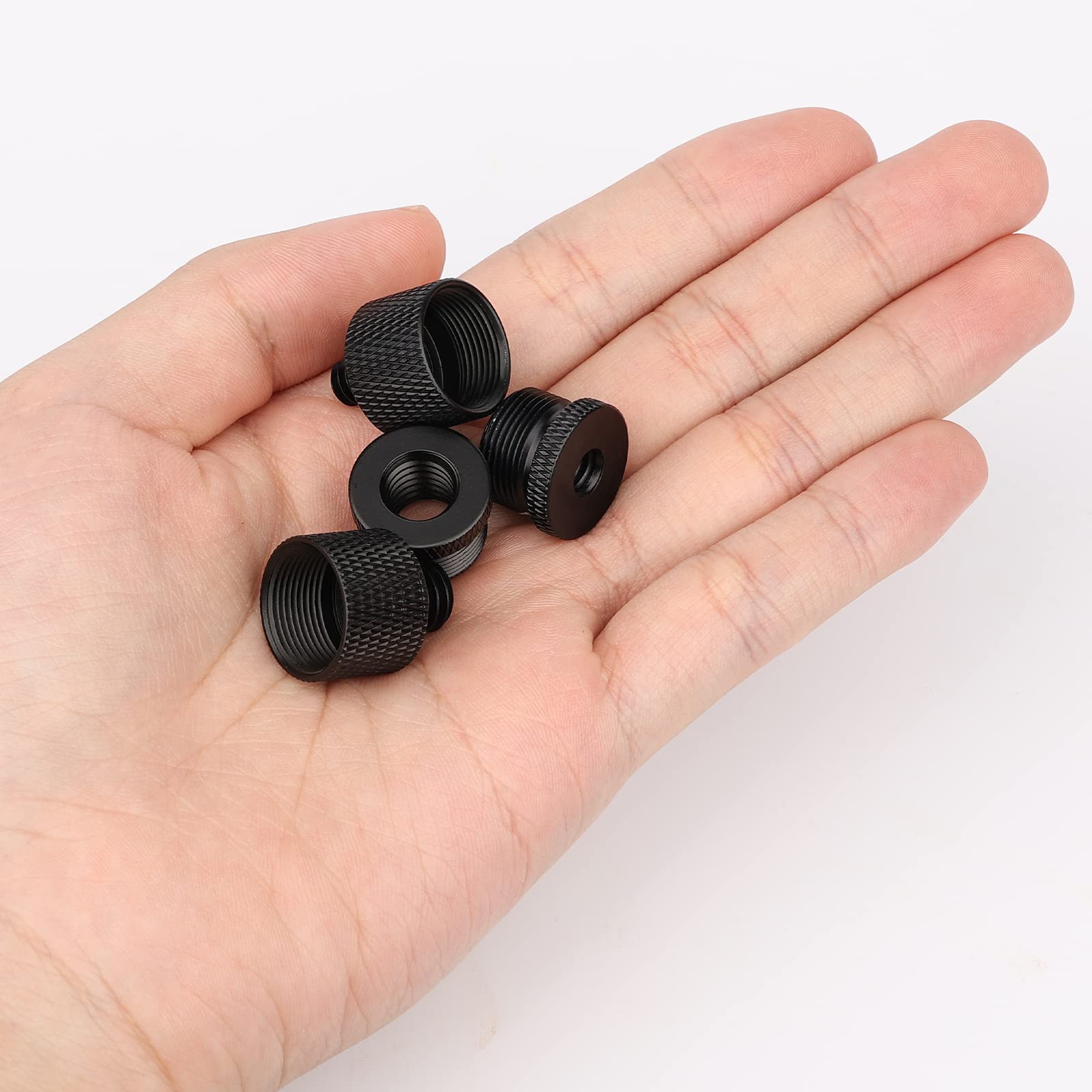 Savita 4Pcs Mic Stand Adapter, Mic Thread Adapter Kit 5/8 Female To 3/8 Male And 3/8 Female To 5/8 Male 5/8 Female To 1/4 Male And 1/4 Female To 5/8 Male Mic Stand Adapter For Camera Tripod Adapter