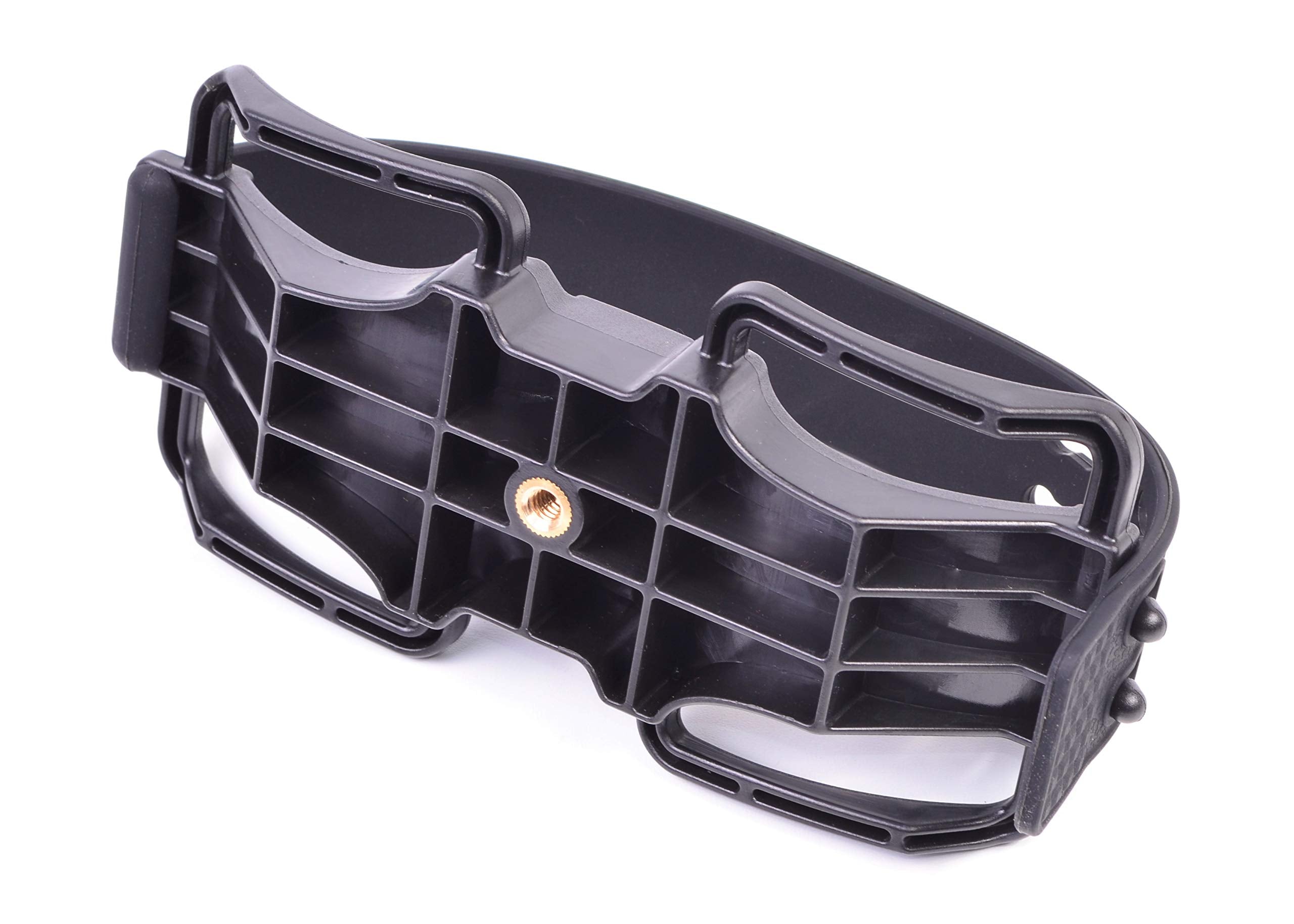 Hammers Lightweight Universal Steady Range Finding Binocular Tripod Adapter Cradle Tray Mount W/ 1/4-20 Camera Thread And Rubber Tie-Down Band Strip For Bird Watching Binocular Window Mount