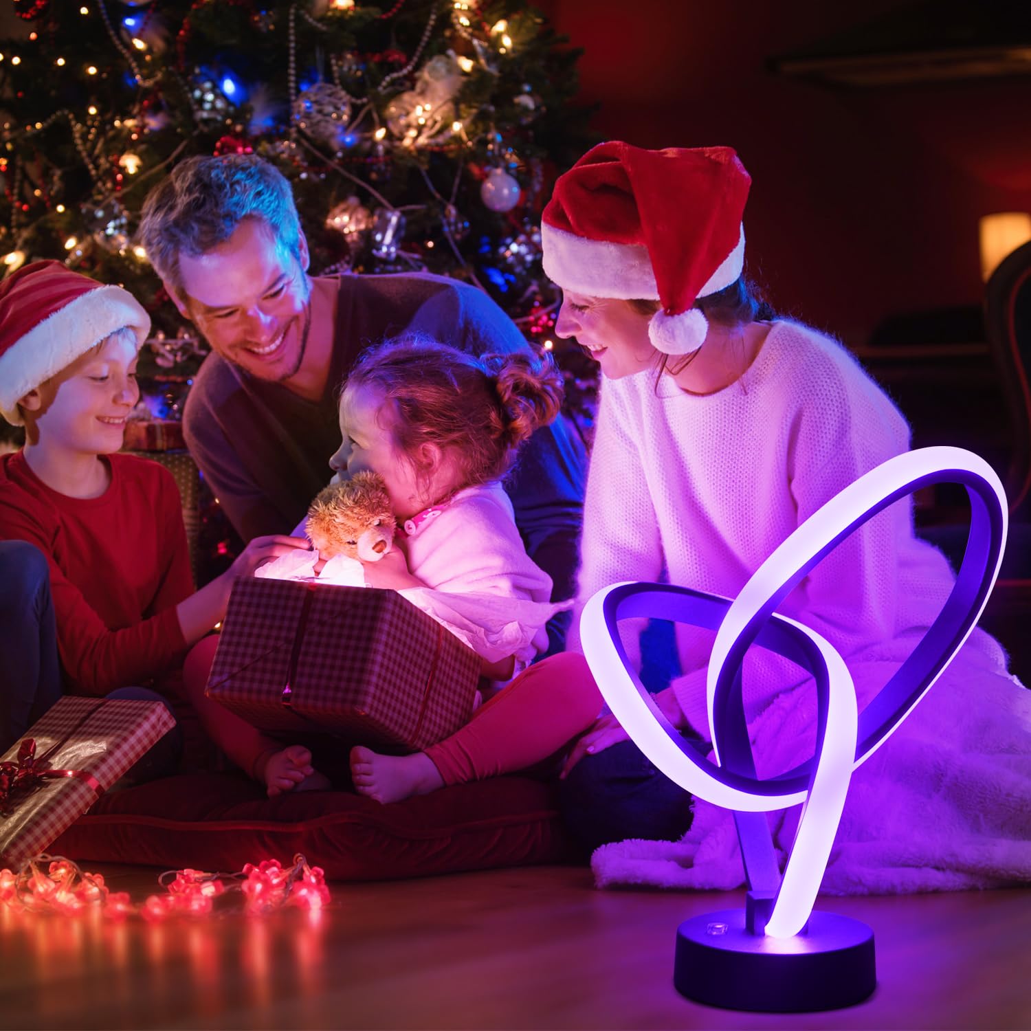 Vocevos Led Modern Table Lamps, Rgb Table Lamp With 7 Colors 10 Light Modes, 3-Way Dimmable Bedside Touch Spiral Cool Desk Lamps For Nightstand