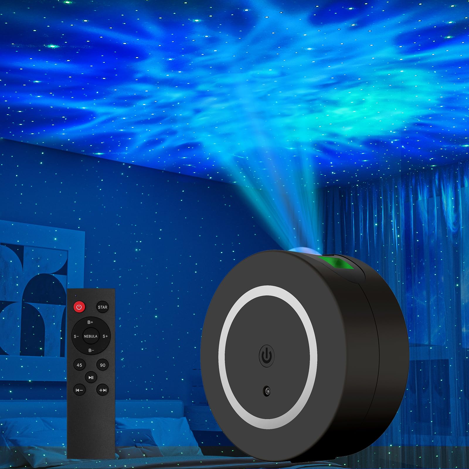 Uwesmart Galaxy Projector, Star Projector With Bluetooth Speaker, Night Light With Timer And Remote, For Bedroom, Home Decor, Christmas, Birthday
