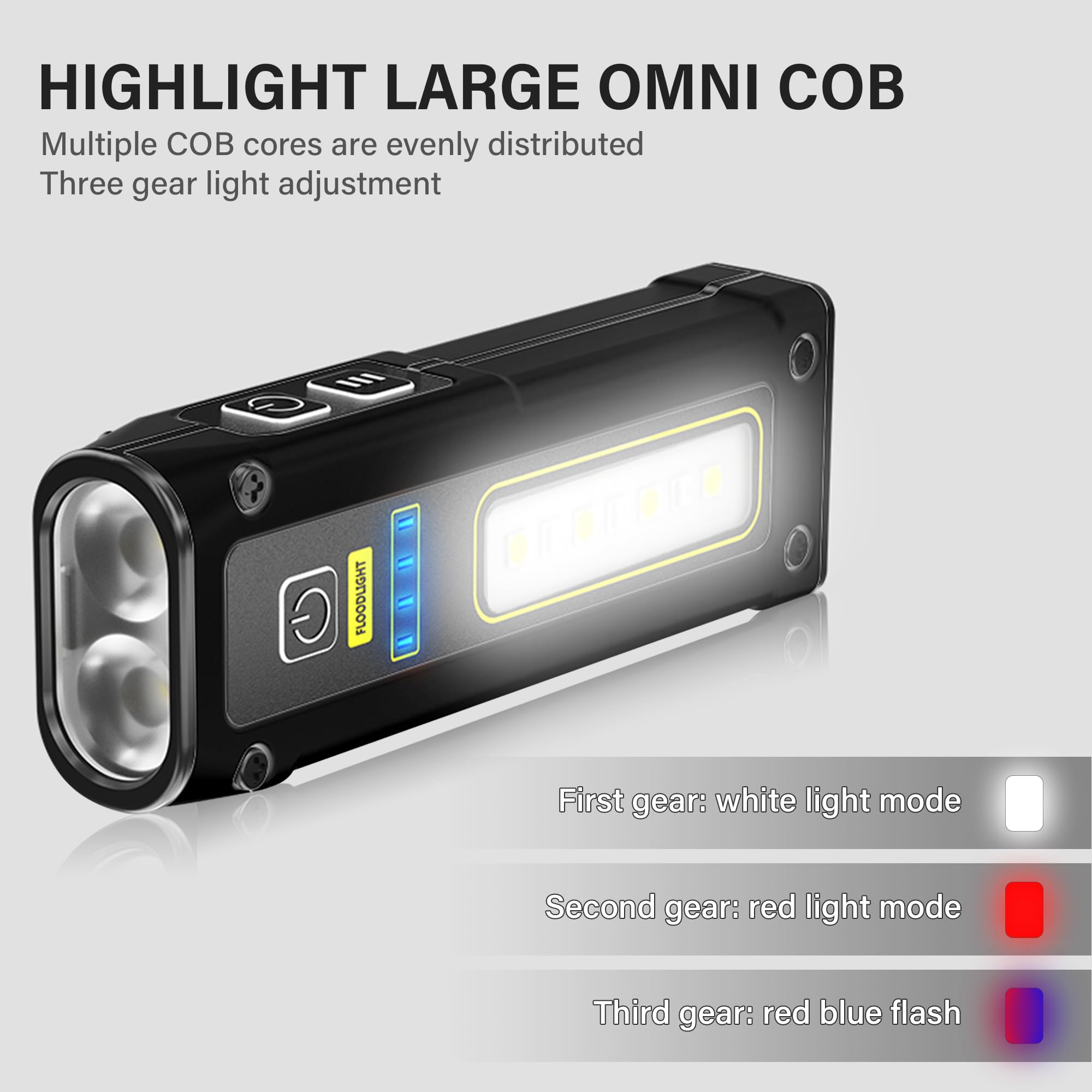 Pinsai 2 Pack Portable Rechargeable Led Work Light, Mini Magnetic Flashlights For Mechanics With Cob Sidelight, Small Multi-Use Waterproof Super Bright Car Repair Emergency Trouble Light