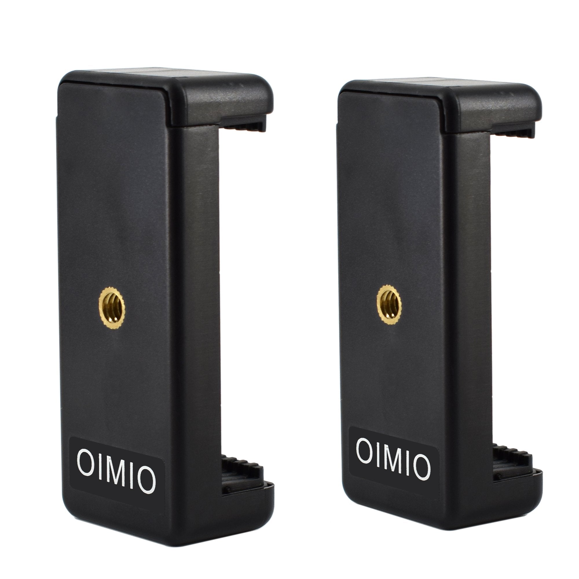 Oimio Universal Cell Phone Tripod Mount Adapter, Phone Holder Clip Connector Head Used For Monopod Selfie Stick Dslr Travel Mini Flexible Tripod And More(2 Pack)