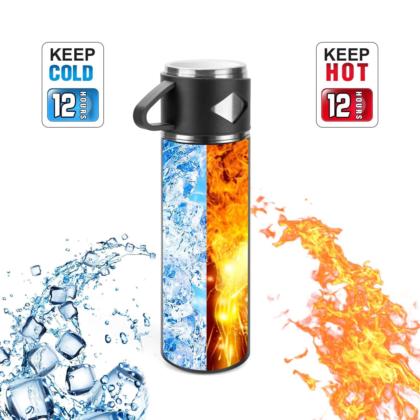 Stainless Steel Thermo 700Ml/23.7Oz Vacuum Insulated Bottle With Cup For Coffee Hot Drink And Cold
