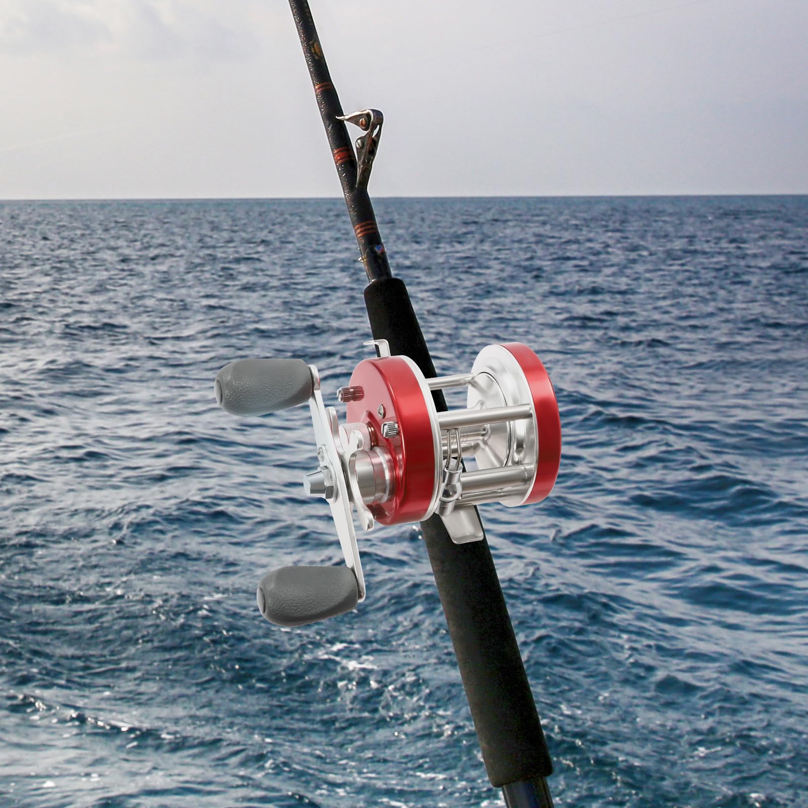 Fifizoo Round Baitcasting Reel, Reinforced Metal Body Conventional Reel For Catfish, Striper Bass, Inshore Saltwater Fishing, Deep Sea Fishing, Baitcasting Fishing Reel