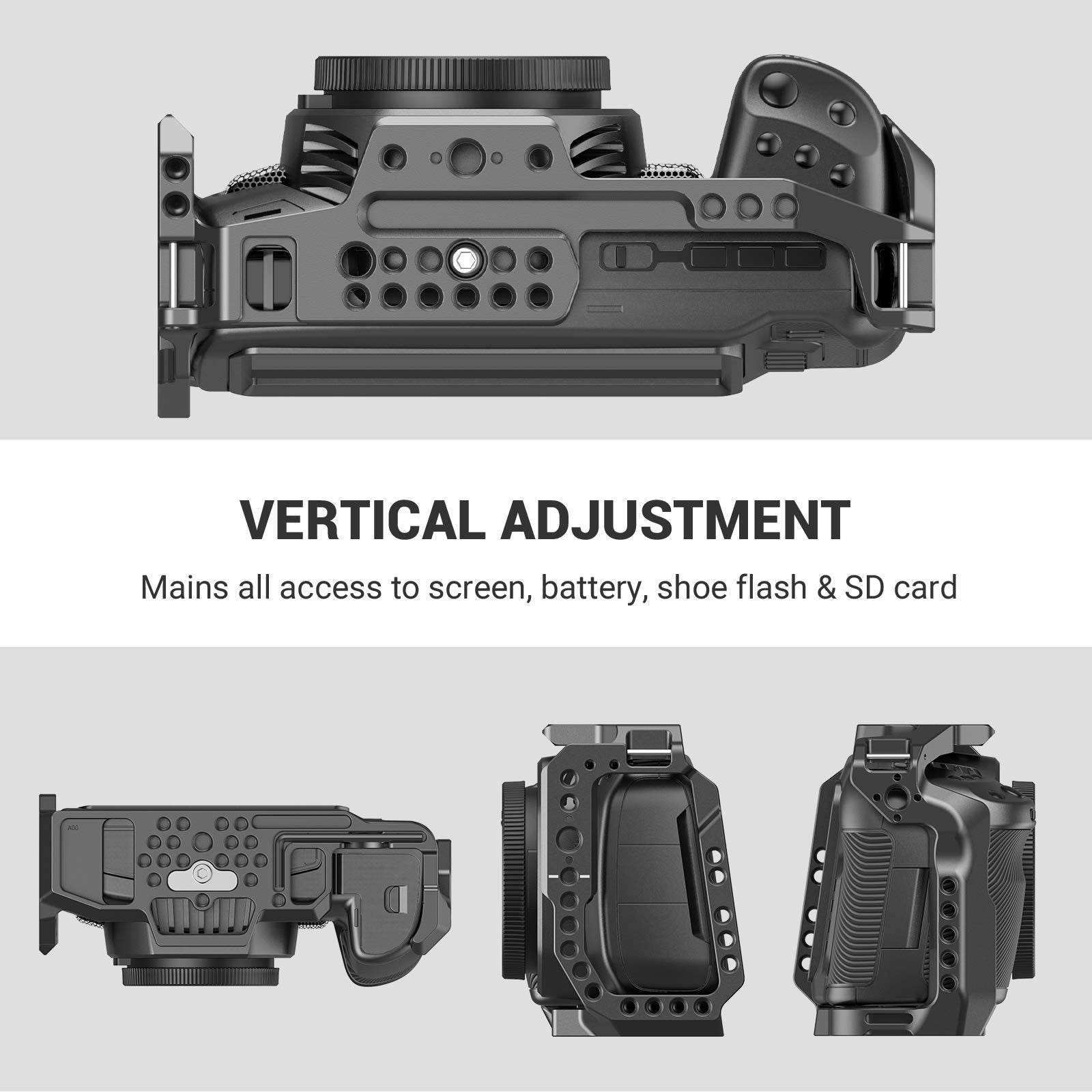 Smallrig Bmpcc 4K & 6K Cage For Blackmagic+Stepless Rotating Side Handle With Trigger Rec & 2 Control Cables