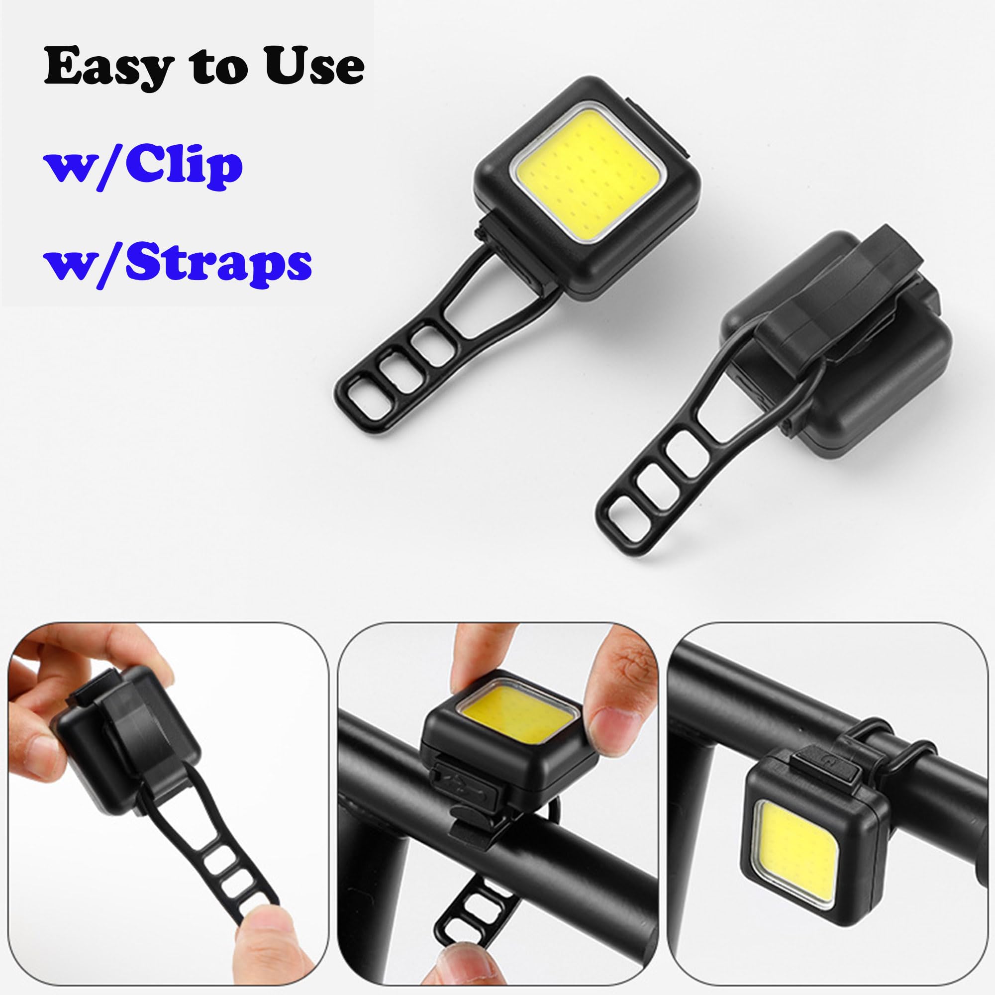 I0Do Clip On Flashlight, Running Light For Runners Rechargeable Safety Lights For Walking At Night Hands  Flashlight Portable Led Work Light Warning Flashing Camping Hiking Walking Dog
