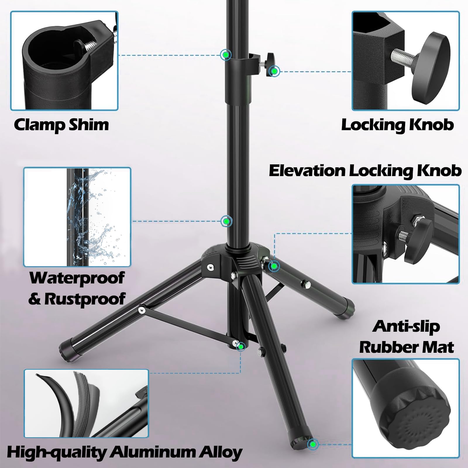 Borcorz Starlink Gen 3 Tripod, Heavy Duty Starlink Mount, Adjustable Height From 2Ft To 4.6Ft, Super Easy To Assemble, Starlink Gen 3 Mount