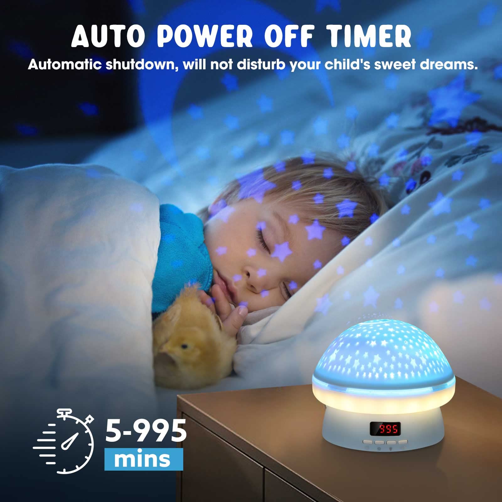 Jeebuu Star Projector Night Light For Kids With Timer, Toys For 3-8 Year Old Boys, Rotatable Galaxy Projector Kids Night Light, Christmas Birthday  For 3-10 Year Old Girls, Boys Room Decor