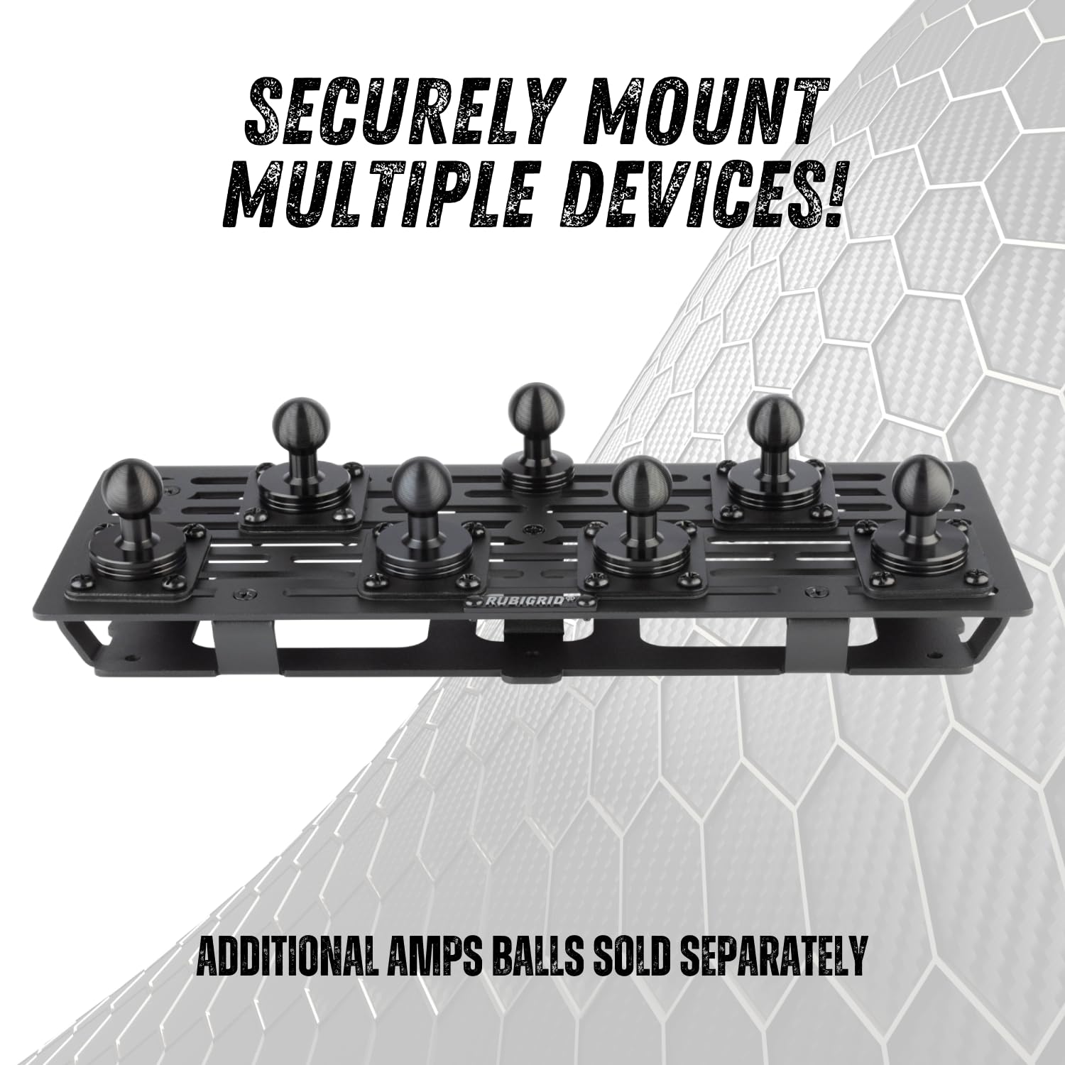 Bulletpoint Rubigrid Metal Dash Mount Phone Holder Multi-Device Mount Compatible With + Ford Super Duty