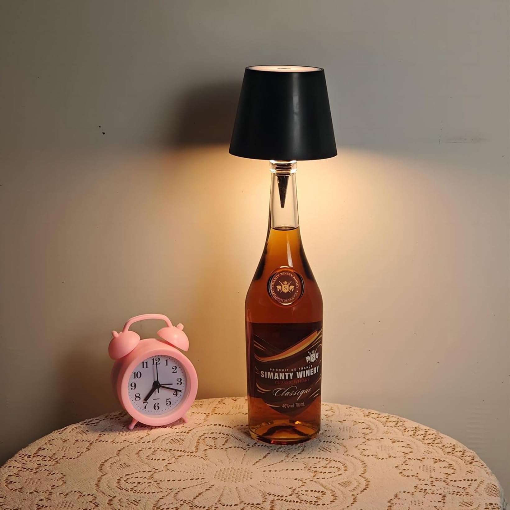 Hopanrel Wireless Bottle Lamp,Rechargeable Led Touch Wine Bottle Lamp, 3 Color Stepless Dimming Desk Lamps,Outdoor Table Lamp For Bedroom,Restaurant