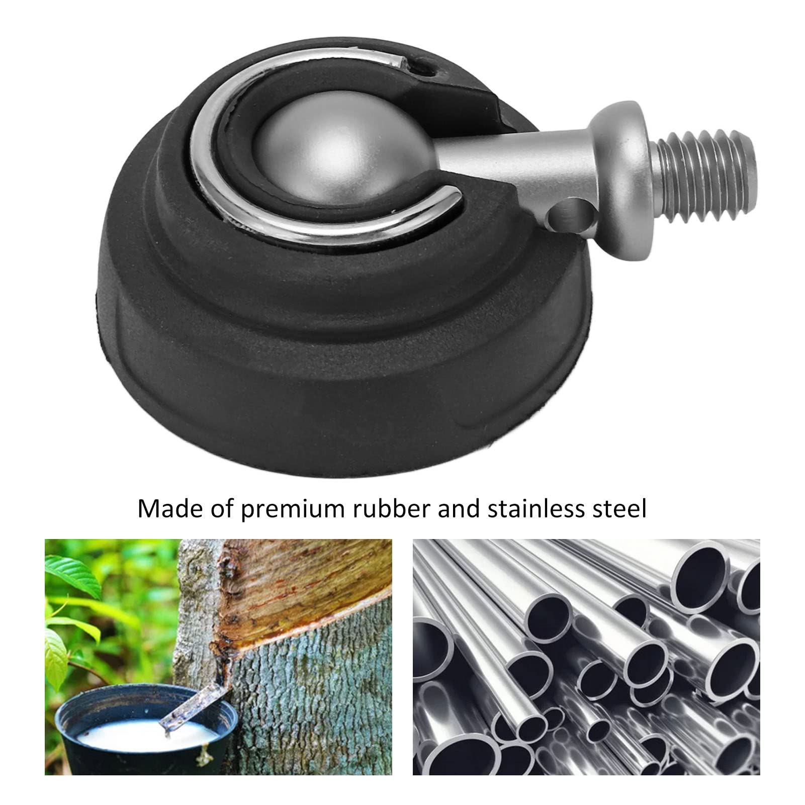 Vbestlife 3/8In Tripod Foot Pad Rubber Foot Spike, Stainless Steel Non Slip 50Mm Diameter Camera Tripod Ball Head Foot Pad Replacement Accessory