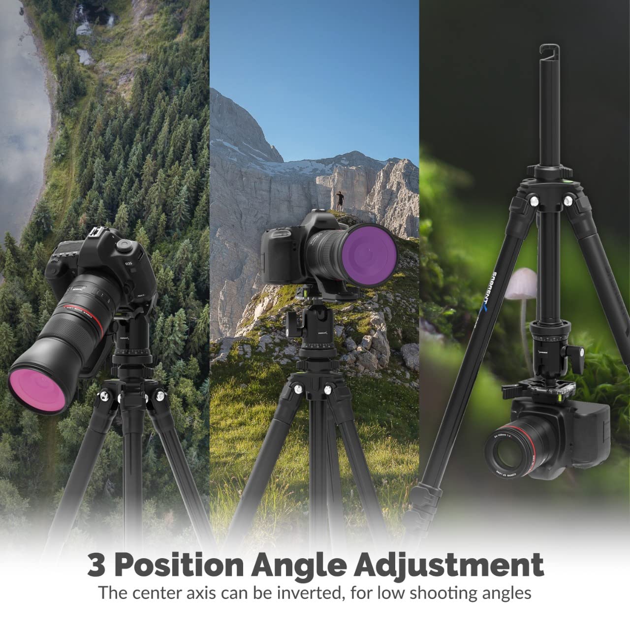 Sabrent 56 Inch Aluminum Tripod With 360 Degree Full Motion Camera Mount (Tp-Al56)