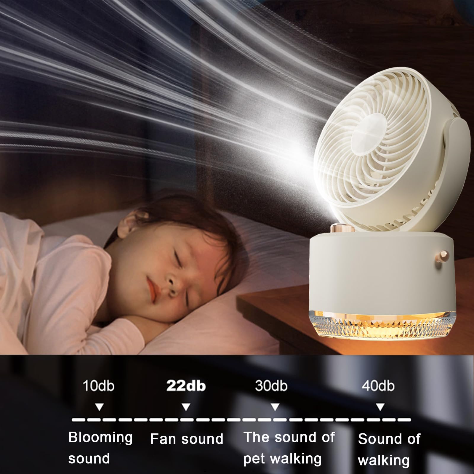 Misting Fan With 300Ml Water Tank, Battery Operated Small Powerful Usb Desk Fan With Led Color Light