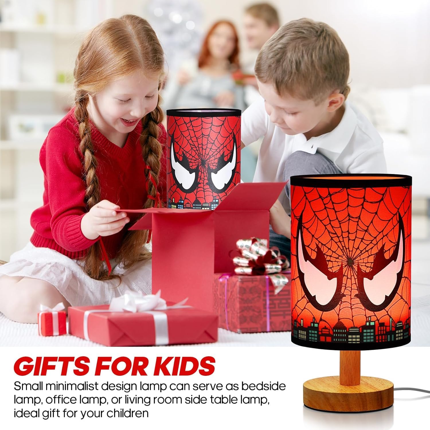 Cifnuh Table Lamp For Bedroom,16 Color Led Bedside Lamp For Night Stand,Dimmable Kids Night Light Remote Control Desk Lamp For Kids Room,Reading,Home Decor Children Birthday Christmas (Large Lamp)