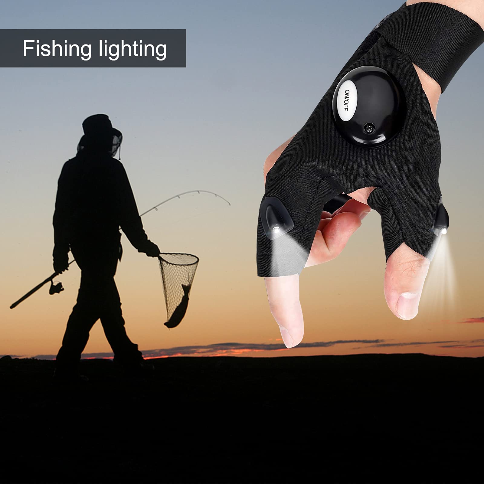 Kuchey Fathers Day Dad  Birthday Gadgets  From Daughter Wife Easter  For Him Valentines Christmas Stocking Stuffers For Men Boyfriend Husband Led Flashlight Gloves Fishing Repairing Tools