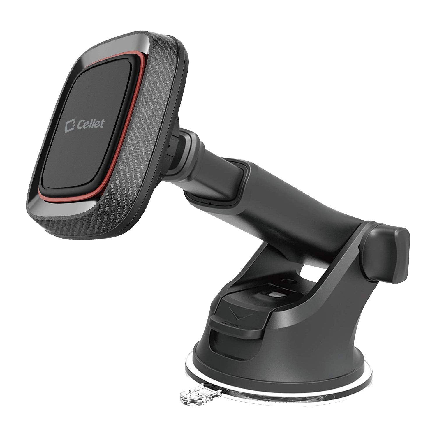 Ruix Cellet Car Phone Mount, Dashboard & Windshield Magnetic Mount Phone Holder Adjustable Long-Arm Universal Compatible With Samsung Note 20 10 9 8 5 Galaxy S21 S20 S10 S9 A71 A52 A51 A50 A42