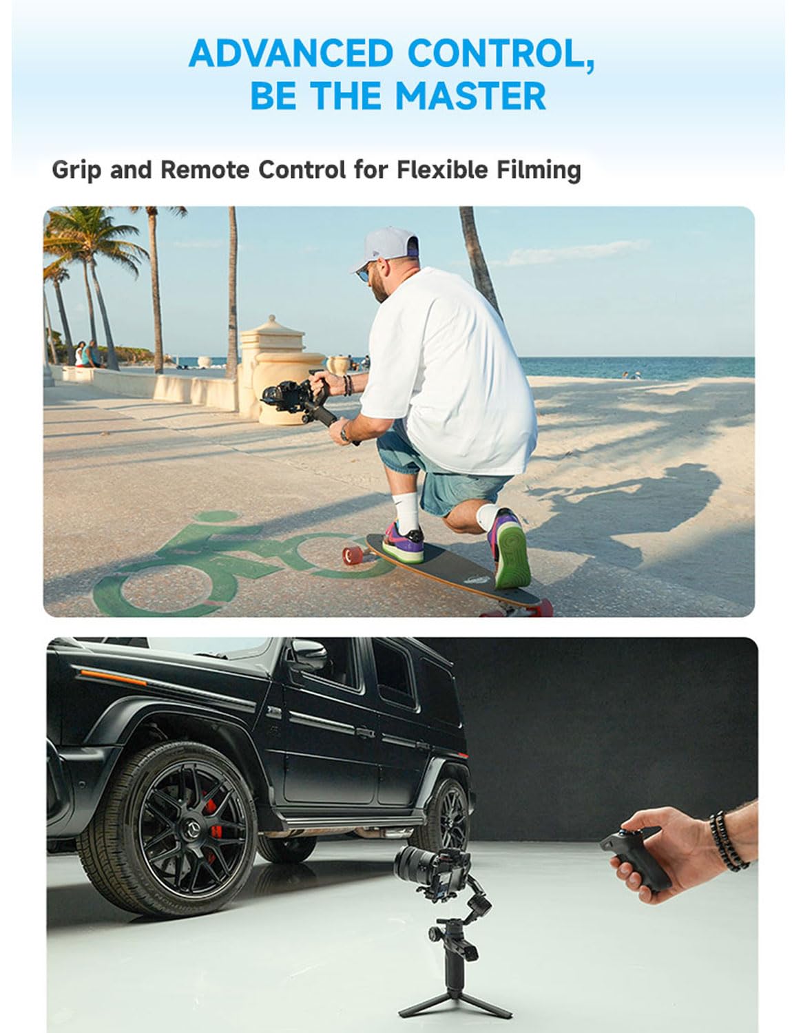 Feiyutech Scorp Mini-3-Pro Gimbal Stabilizer For Camera Mirrorless/Compact/Action Cameras,Smartphone,18M Ai Tracking,Detachable Remote Handle,4.4Lbs Payload,3-Axis Gimbal For Canon Sony Nikon