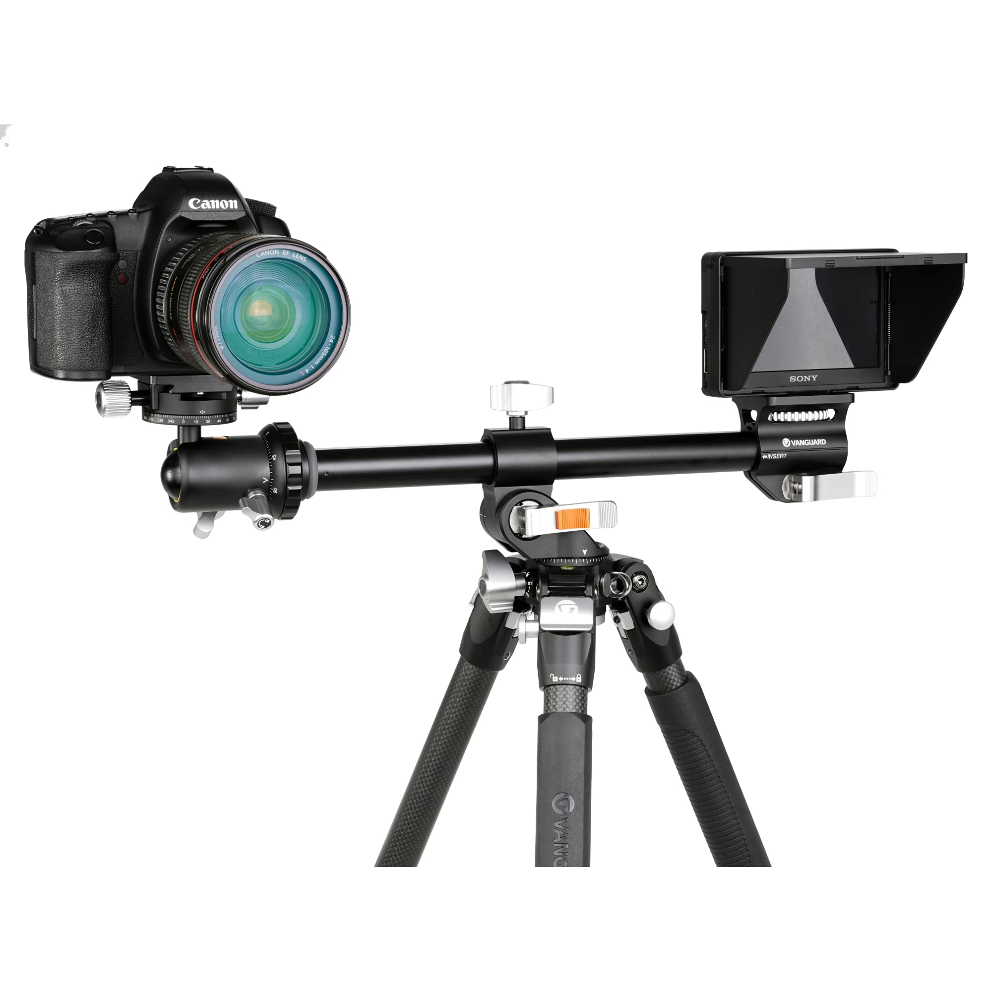Vanguard Veo3+263Cb160S Carbon Fiber Tripod With Multi-Angle Center Column And Dual Axis Veo Bh-160S Ball Head