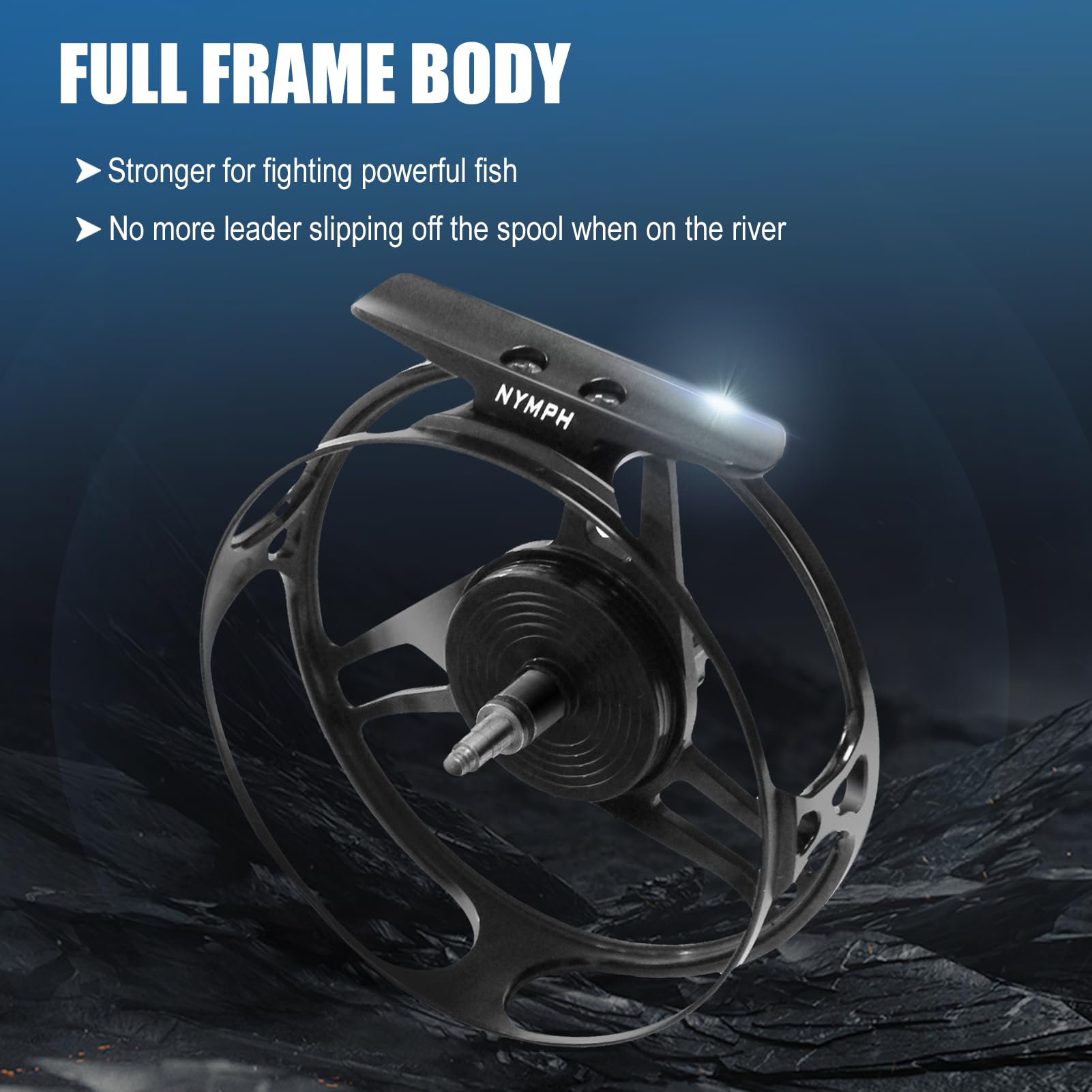M Maximumcatch Maxcatch Avid Pro Nymph Fly Reel, Cnc-Machined Large Arbor Full Frame Fly Fishing Reel For Euro Nymph