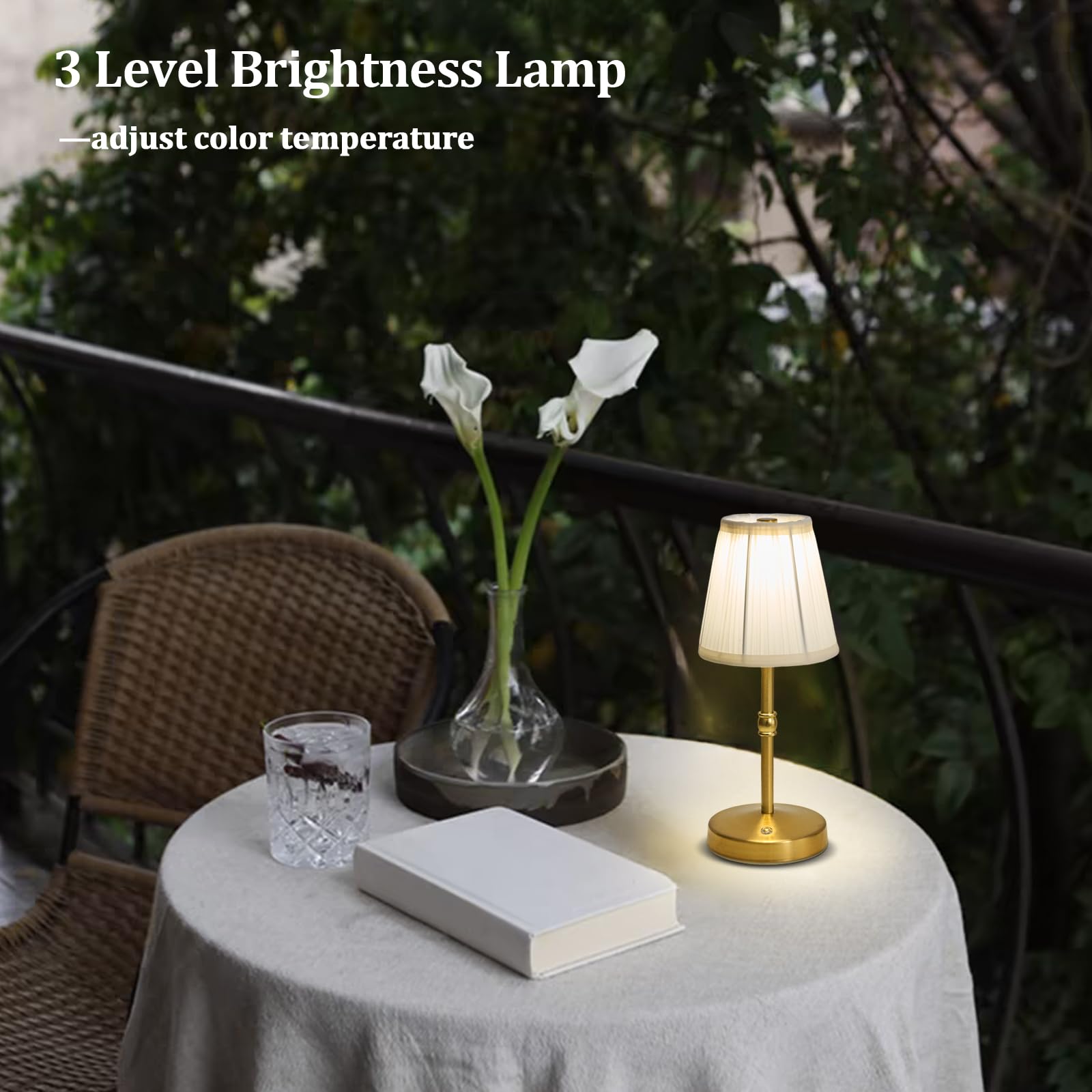 Maglaw Small Cordless Rechargeable Table Lamp,3000Mah Battery Table Lamp,5W Led Cordless Table Lamps,Dimmable Chargable Lamp,Ambient Small Touch Lamp For Restaurant,Table,Bar(D 4.13 In X H 11.4 In)