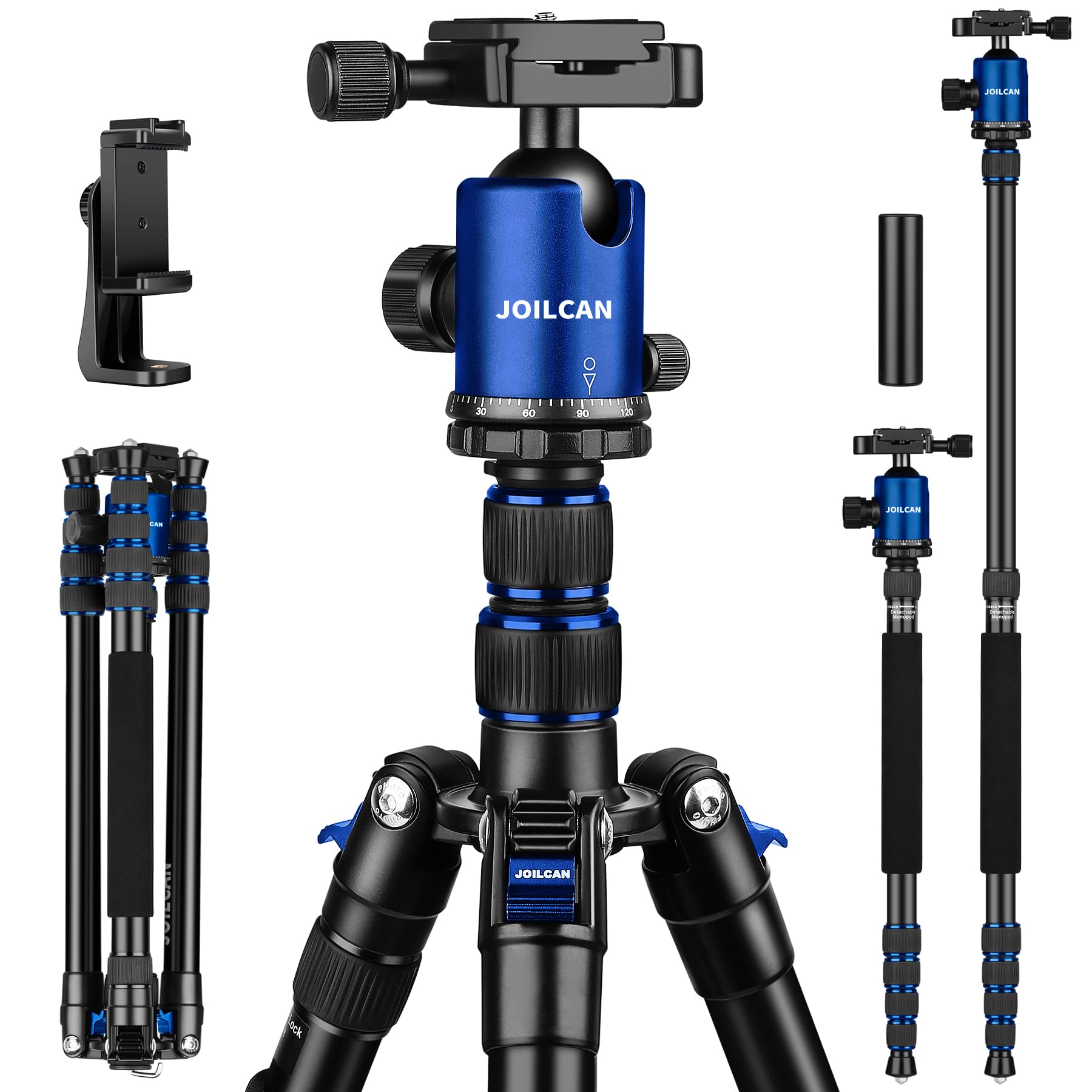 Victiv 80/85 Inches Heavy Duty Tripod For Camera And Phone, 85" Camera Monopod Tripods, Dslr Binoculars Spotting Scope Camcorders Video Tripod Stand, 360 Degree Ball Head, 35 Lbs Loads