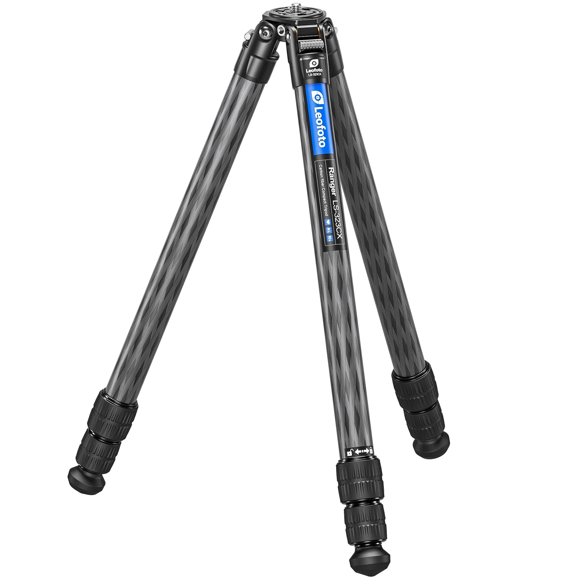 Leofoto 59.8" Lightweight Carbon Fiber Travel Tripod, Professional Compact Tripod For Camera Dslr Video, Max Load 44Lbs/20Kg (Ls-323Cx)