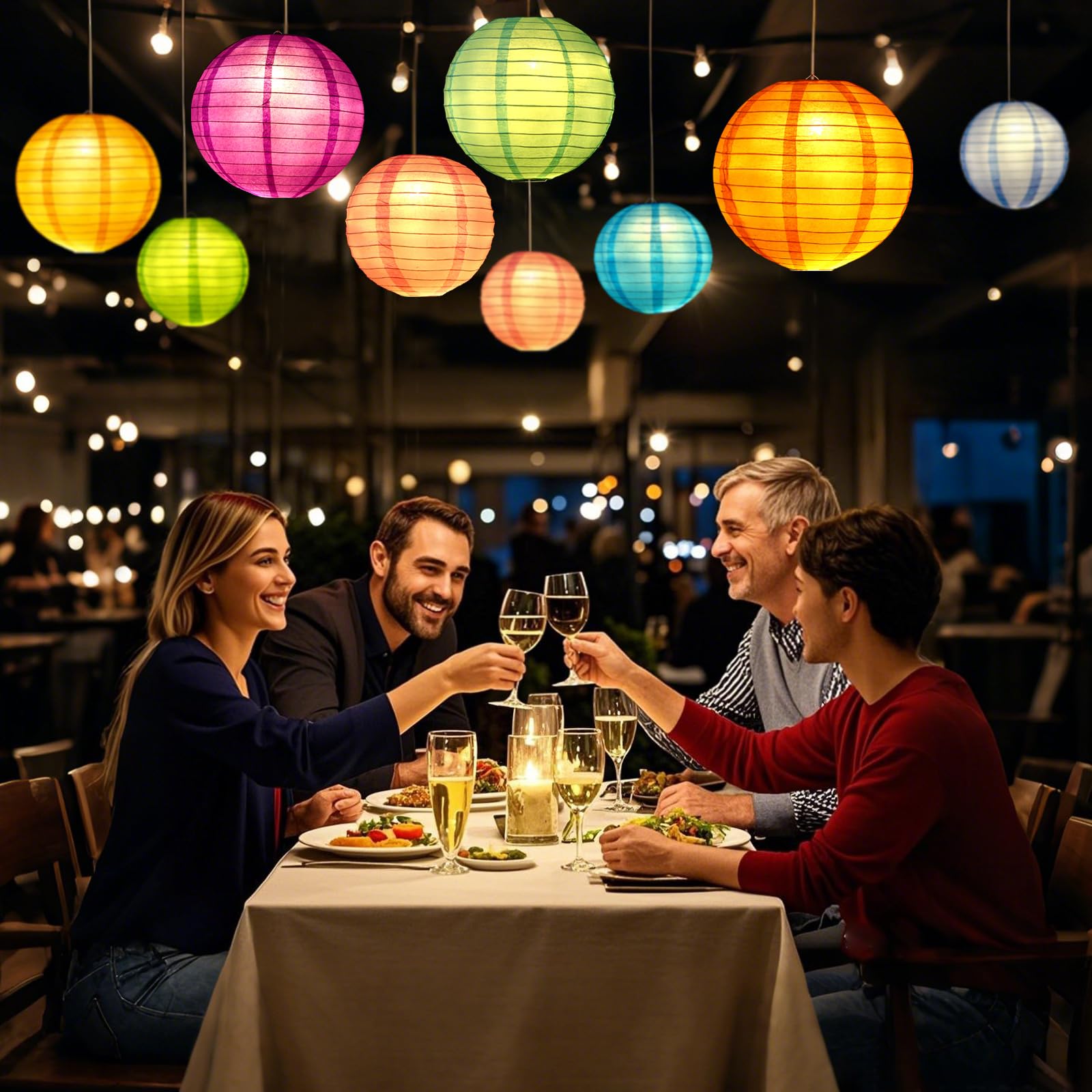 Lihao 30X Battery Operated Led Party Lights Seasonal Lighting For Balloons Paper Lanterns, Waterproof - Warm White
